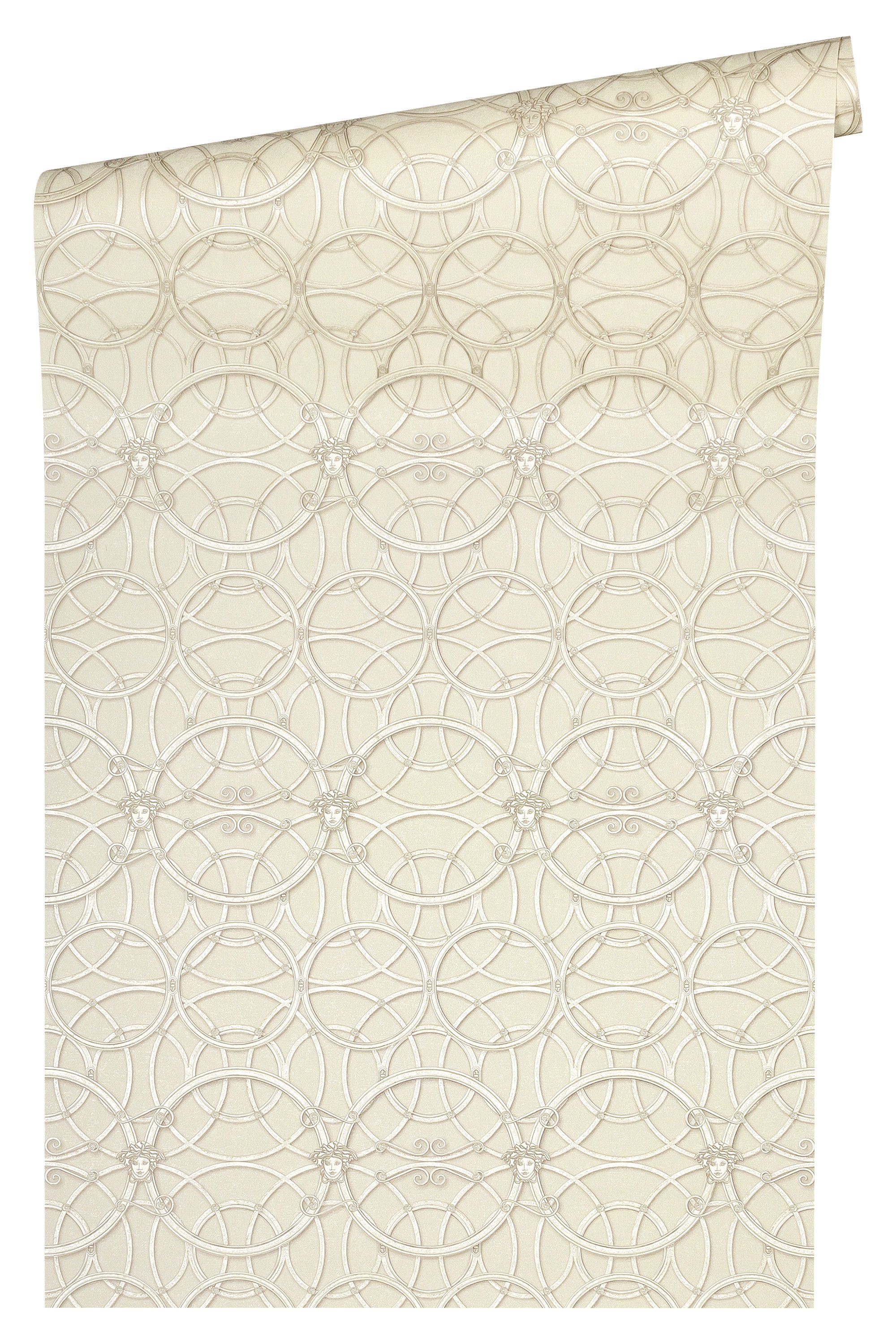 Versace Vliestapete Versace wallpaper Versace 4, Barock Tapete, creme, gold 370493