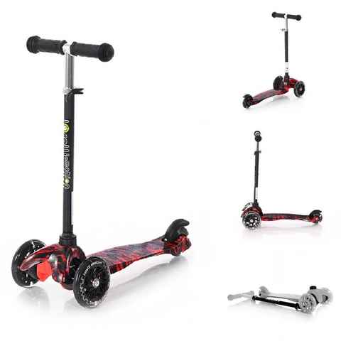 Lorelli Cityroller Kinderroller Mini, klappbar verstellbar PU Räder leuchten ABEC-7 Bremse