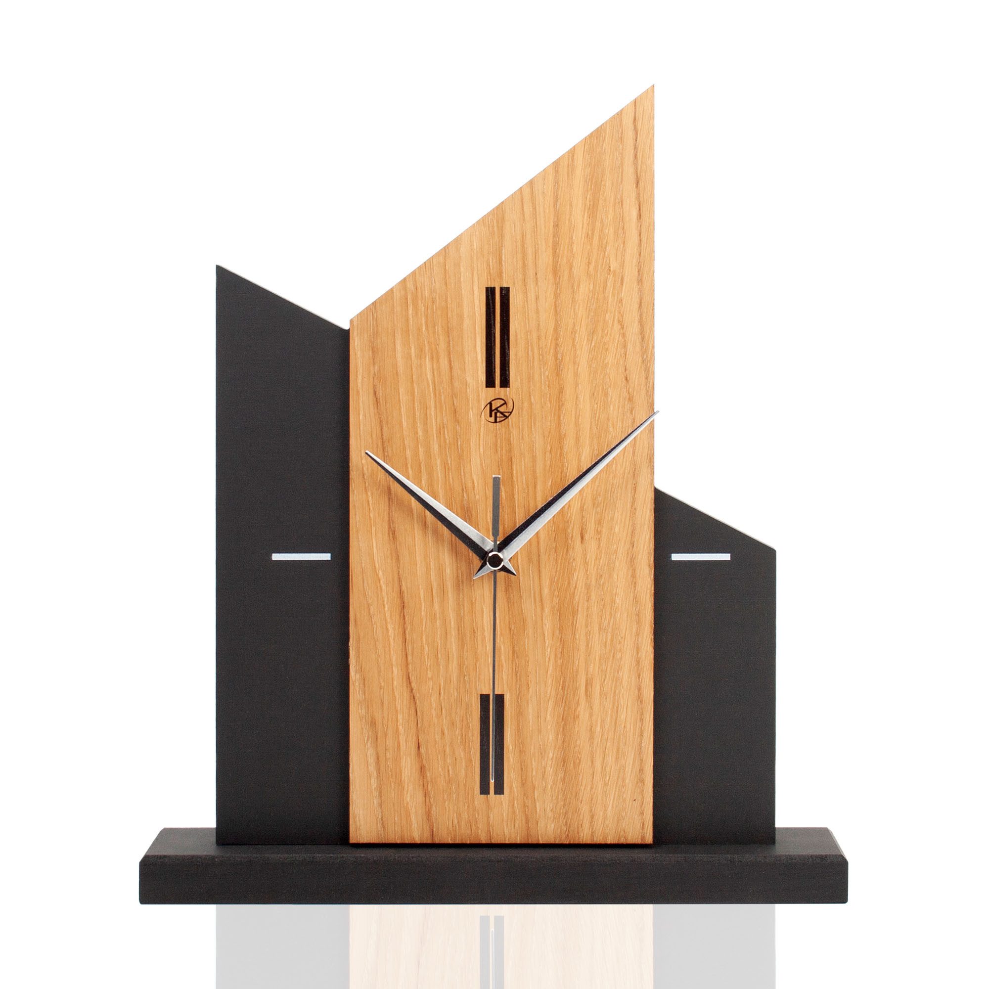 Kreative Feder Standuhr Standuhr „Church“ aus Holz, schwarze Tisch-Uhr mit günstig online kaufen