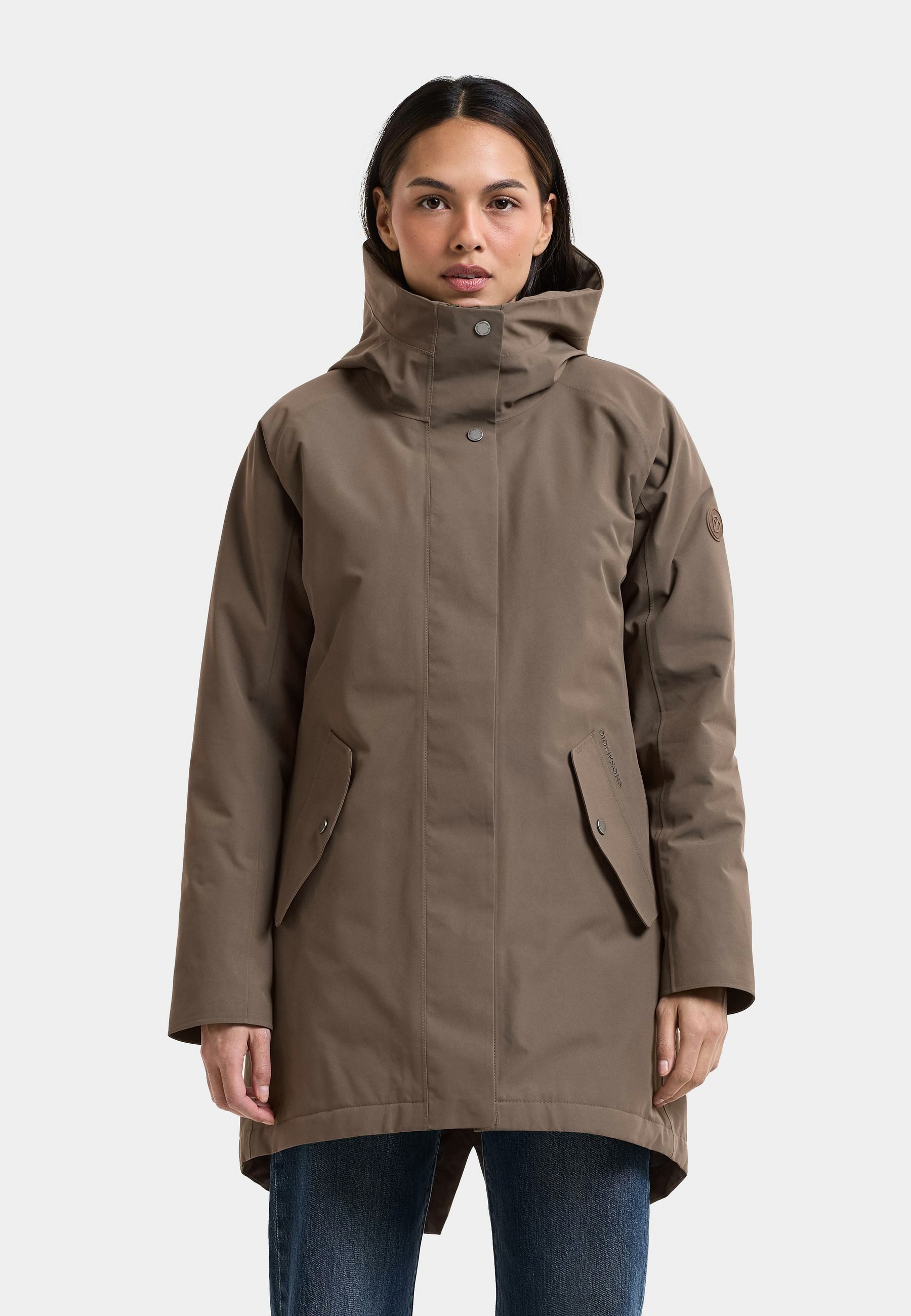 Didriksons Winterjacke Damen Wintermantel Wasserdicht ALANA mit Kapuze mit Taschen