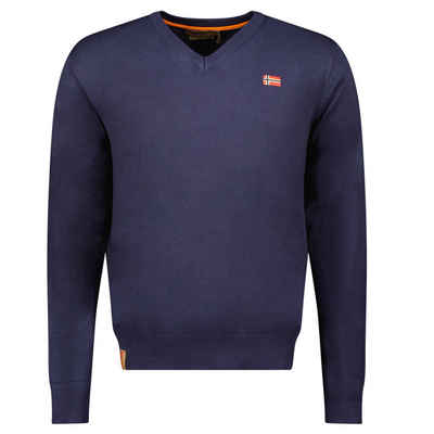 Geographical Norway V-Ausschnitt-Pullover FELIN (Packung, 1-tlg., pullover Herren) V-Ausschnitt