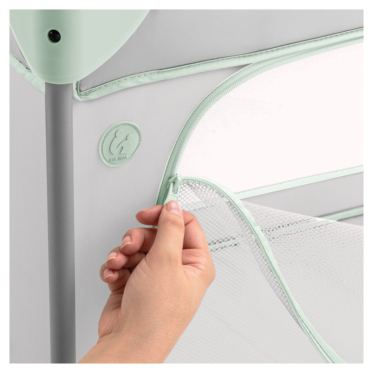 Hauck Baby-Reisebett Dream N Play Plus, Dusty Mint, Vorderausstieg günstig online kaufen