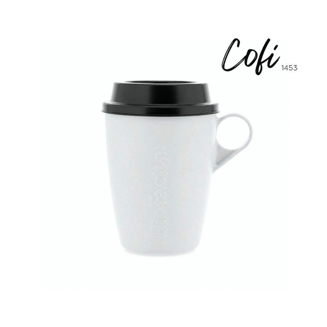 COFI 1453 Coffee-to-go-Becher, 2-tlg., Bio-Kunststoff, Kaffeebecher To-Go, 400 ml, BPA-frei, Spülmaschinengeeignet