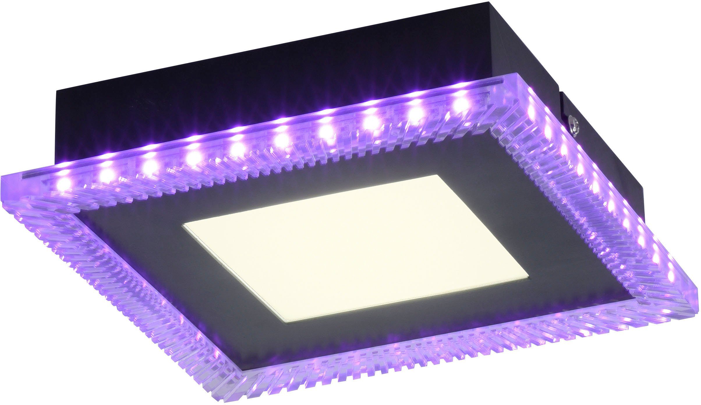 JUST LIGHT LED Deckenleuchte ACRI, LED fest integriert, warmweiß -  kaltweiß, Lichtquellen separat steuerbar über FB | Deckenlampen