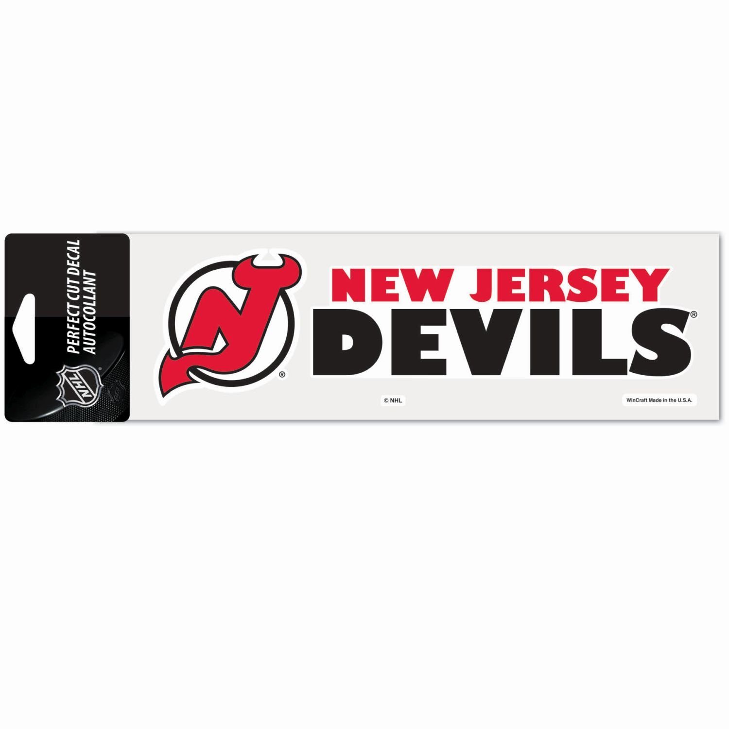 WinCraft Wanddekoobjekt NHL Aufkleber Jersey Cut 8x25cm New Devils Perfect