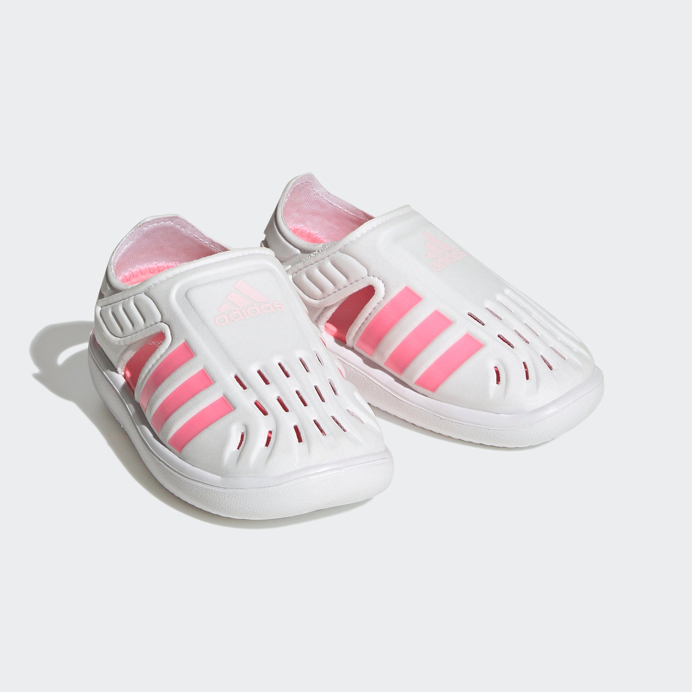 adidas Sportswear CLOSED-TOE SUMMER WATER SANDALE Badesandale mit Klettverschluss Cloud White / Beam Pink / Clear Pink