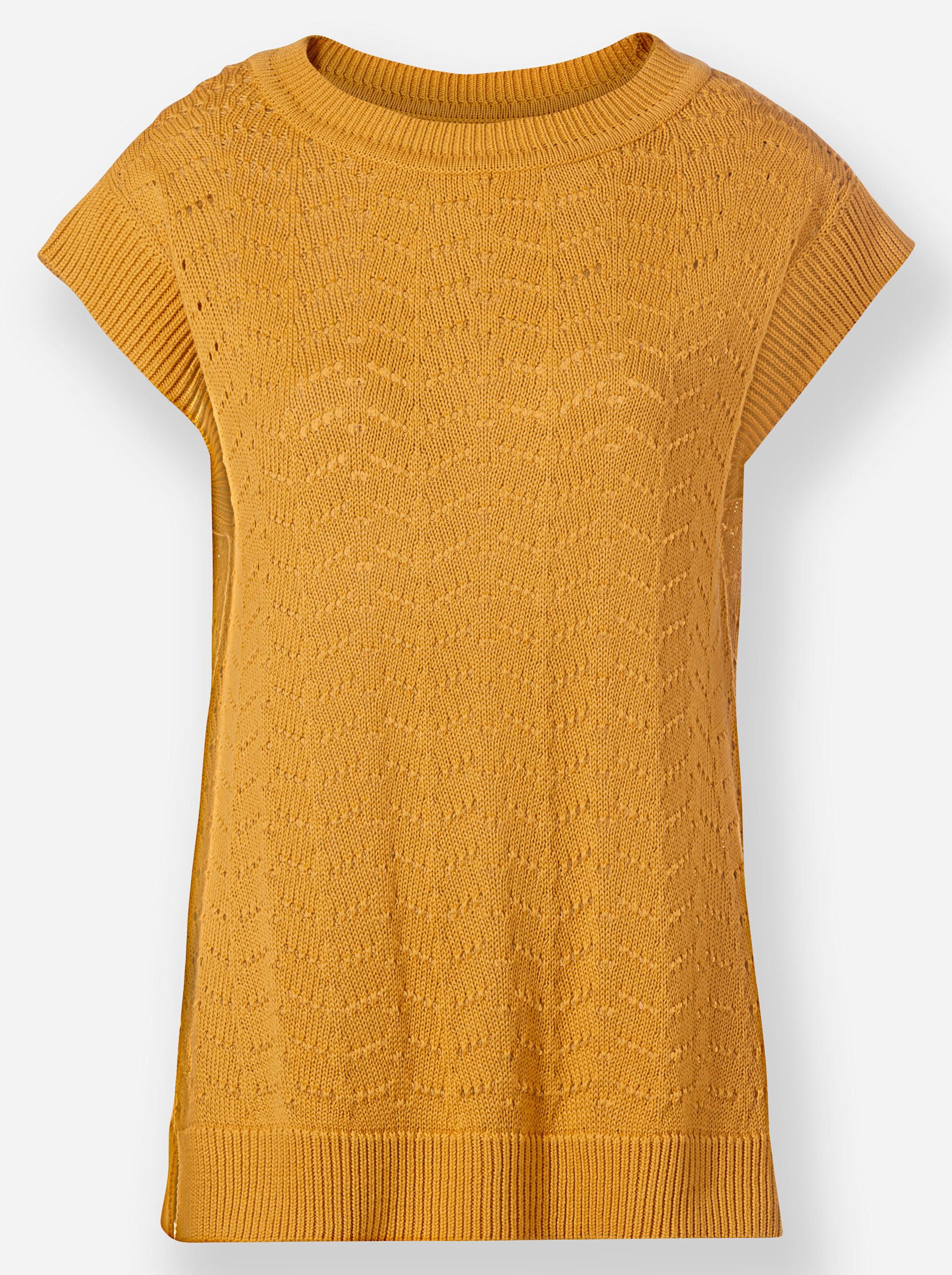 Strickpullover Pullunder Überschnittener Arm Ajour