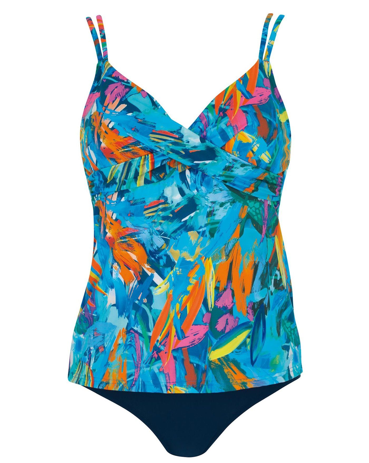 Beach und Tankini Sunflair Softcups mit Fashion Rücken hohen Multicolor Tankini