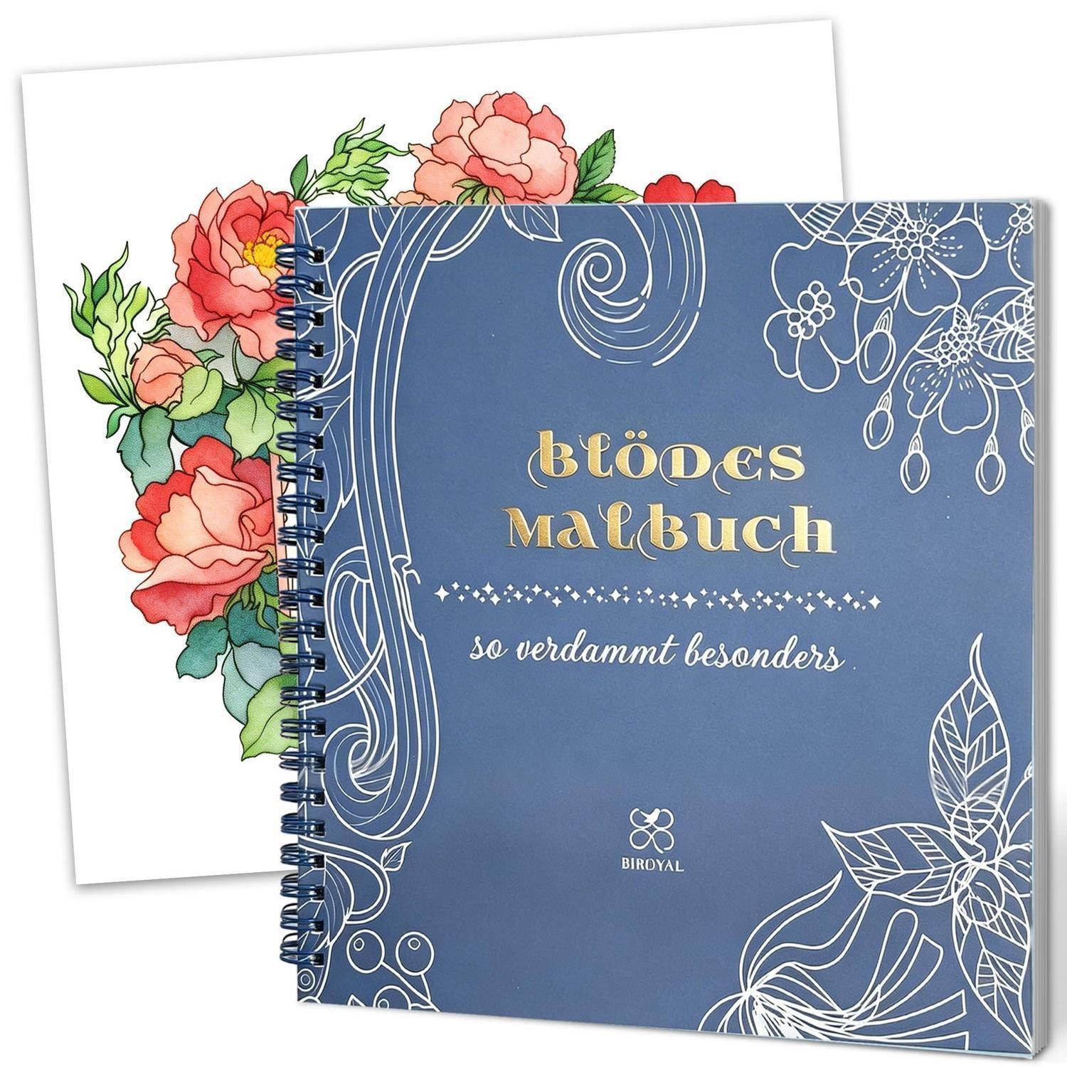 LuxusKollektion Malbuch Malbuch Erwachsene Dunkelblau Schimpfwörter