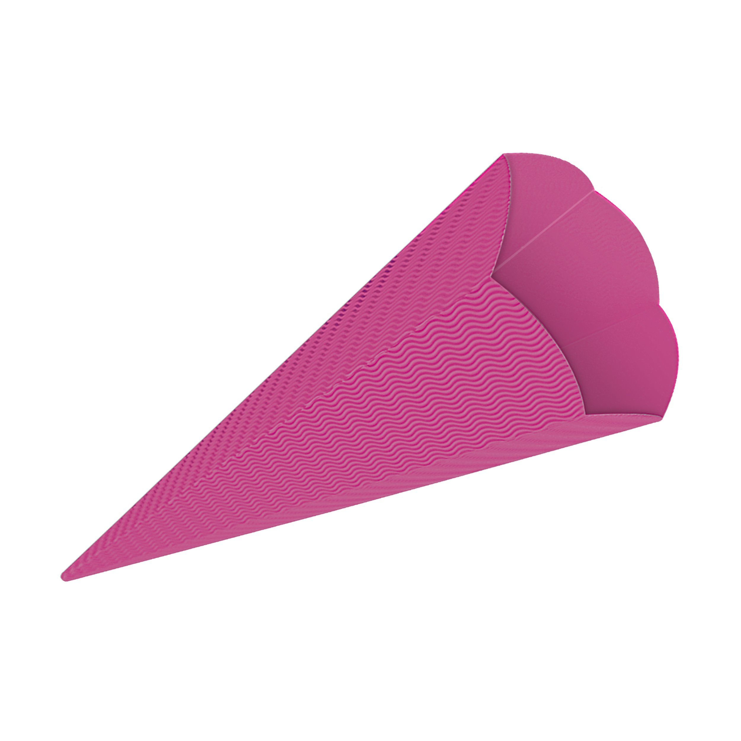 Schultüten itenga PINK Rohling - zum Color Bastelwellpappe 3D Schultüten Schultüte 68CM