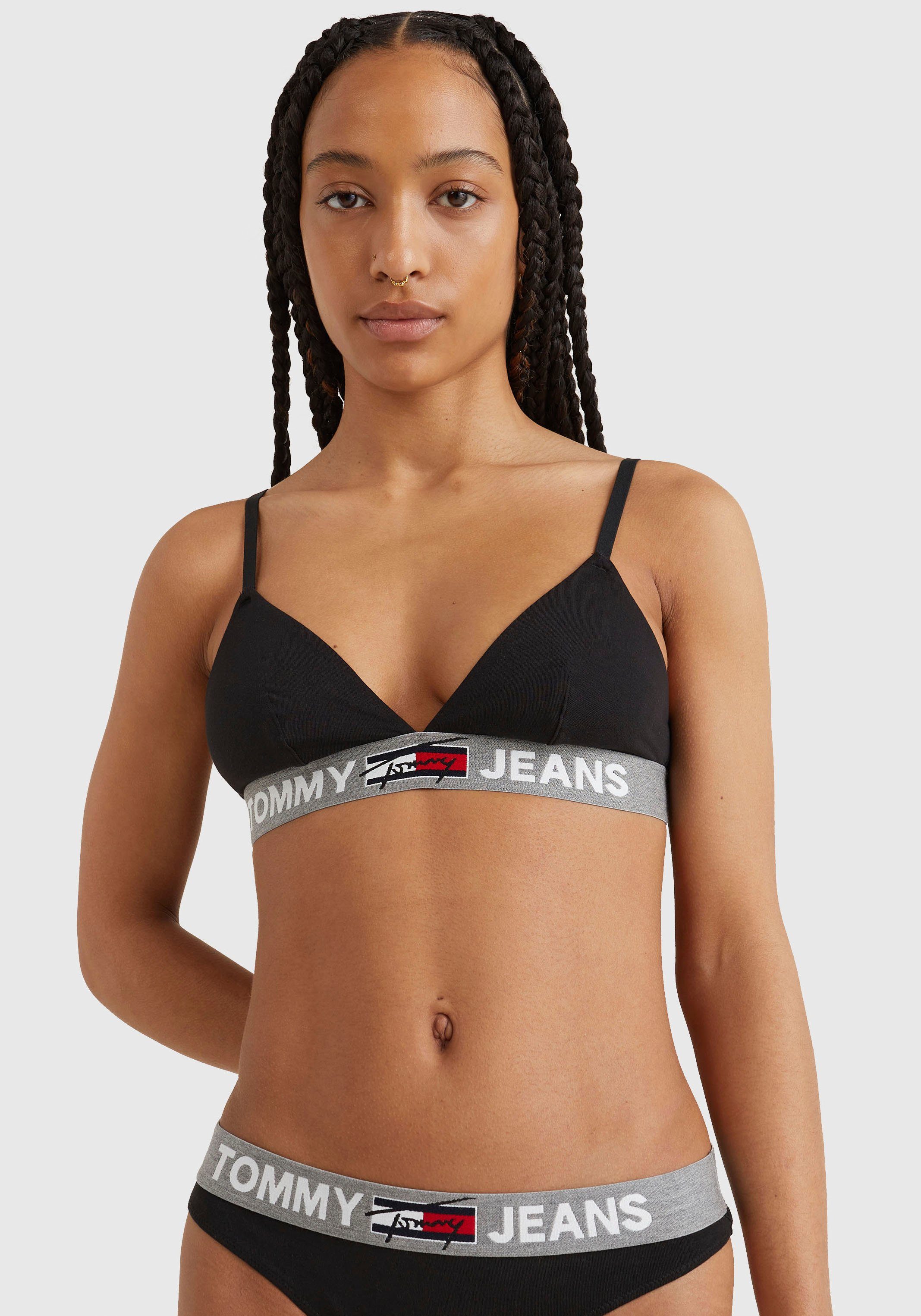 Tommy Hilfiger Underwear Triangel-BH TRIANGLE BRALETTE UNLINED mit Tommy Hilfiger Logo-Schriftzug auf dem Elastiktape Black | Triangel-BHs
