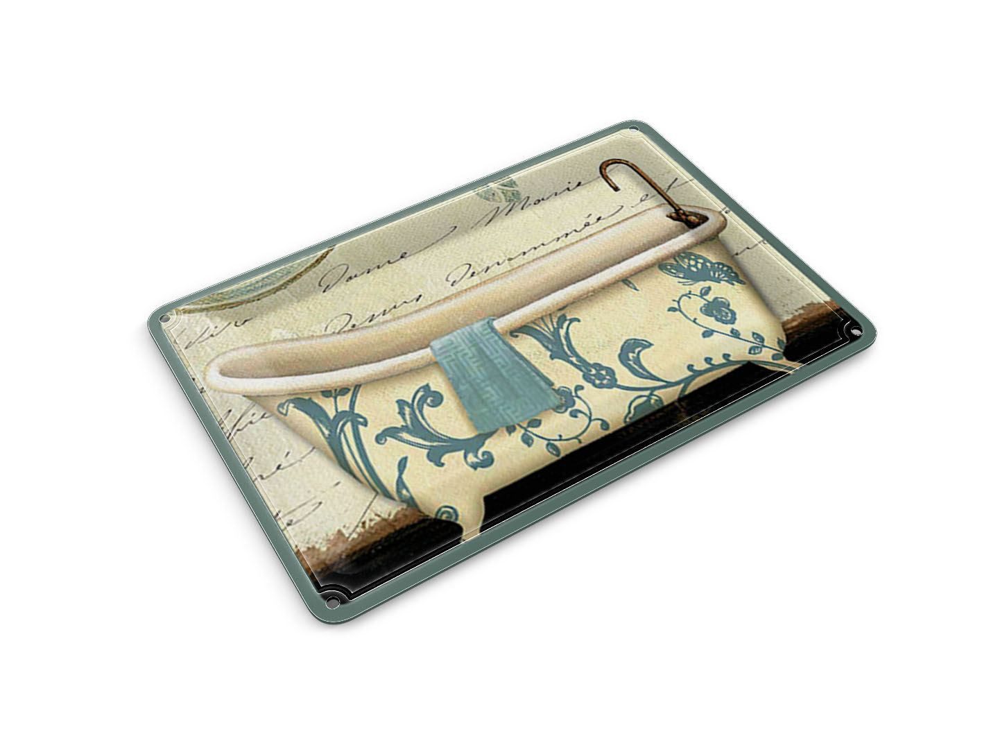 Femer GmbH Postkarte Retro 10x14 cm Badewanne mit Handtuch, unfrankiert