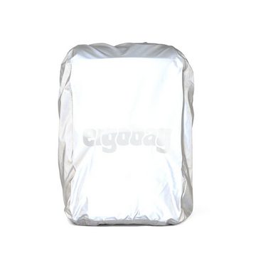 ergobag Schulranzen Regencape Reflex Silber (1 Stück), Regenhülle, reflektiert, für Schulranzen