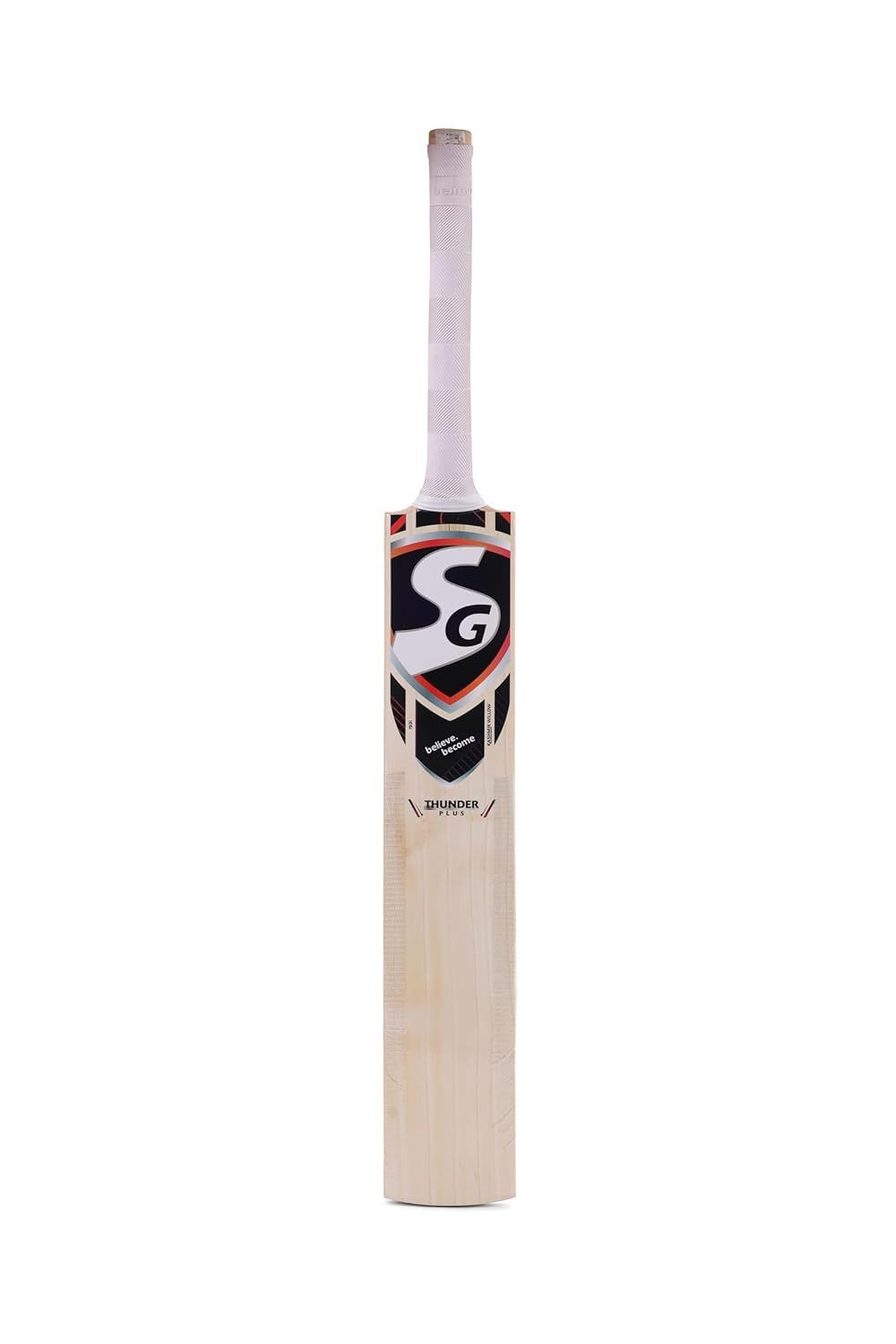 SG Badmintonschläger Thunder Plus Cricket Bat Kashmir Willow Kurzgriff Leicht mit Cover, (Einzelner Cricket-Schläger mit Schutzhülle, Größe Short Handle, Farbe Beige)