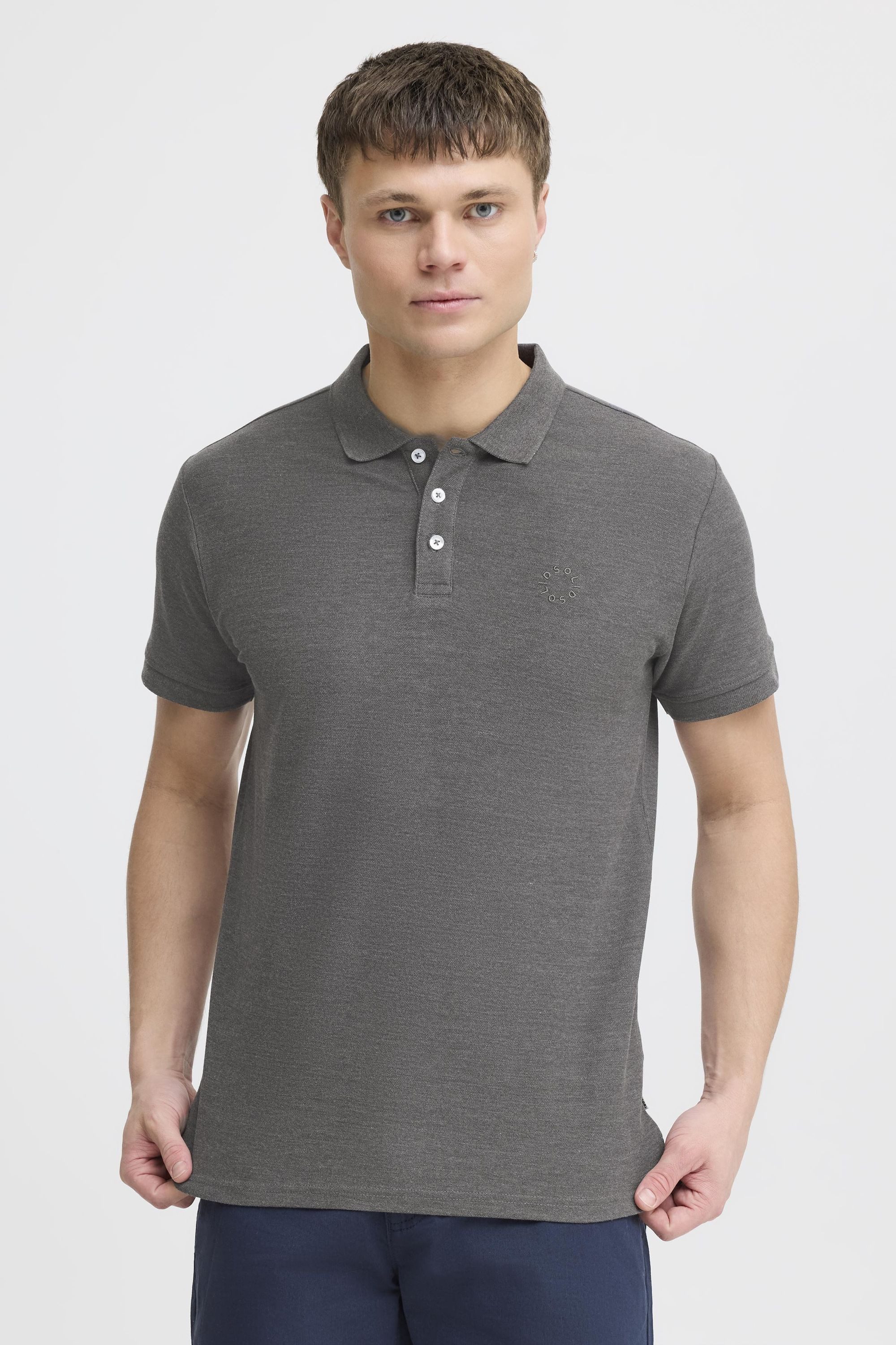 !Solid Poloshirt SDHATTIM Stylisches Poloshirt