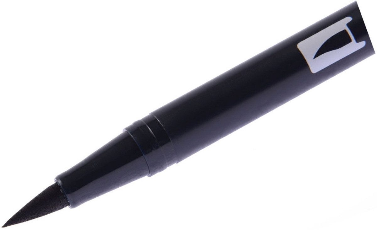 TOMBOW Filzstift Dual-Fasermaler ABT mit Rundspitze/Pinselspitze black Packung mit 6 St