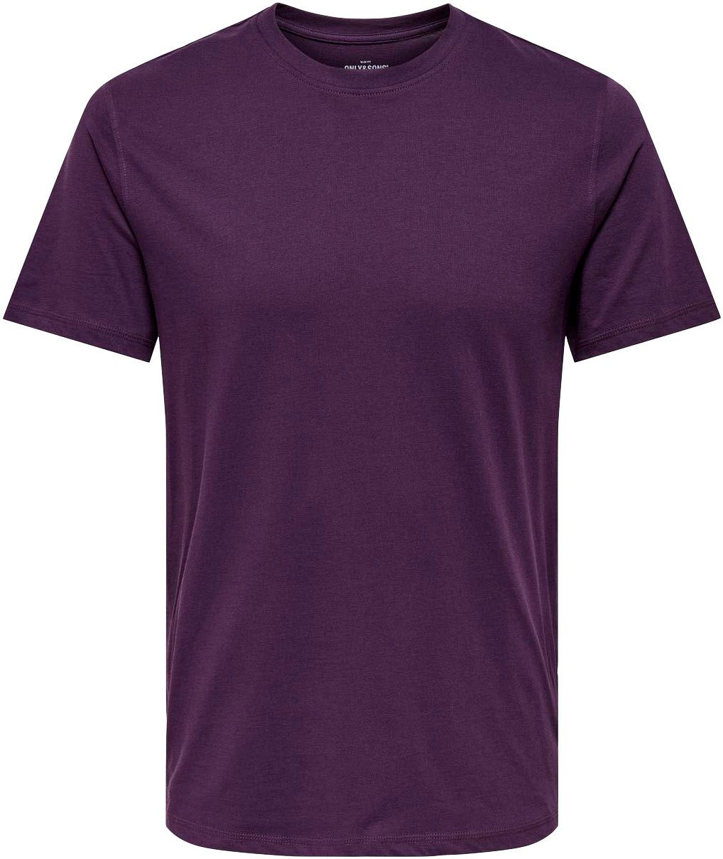 ONLY & SONS Rundhalsshirt ONSMAX LIFE REG SS STITCH TEE Baumwolle, normal geschnitten