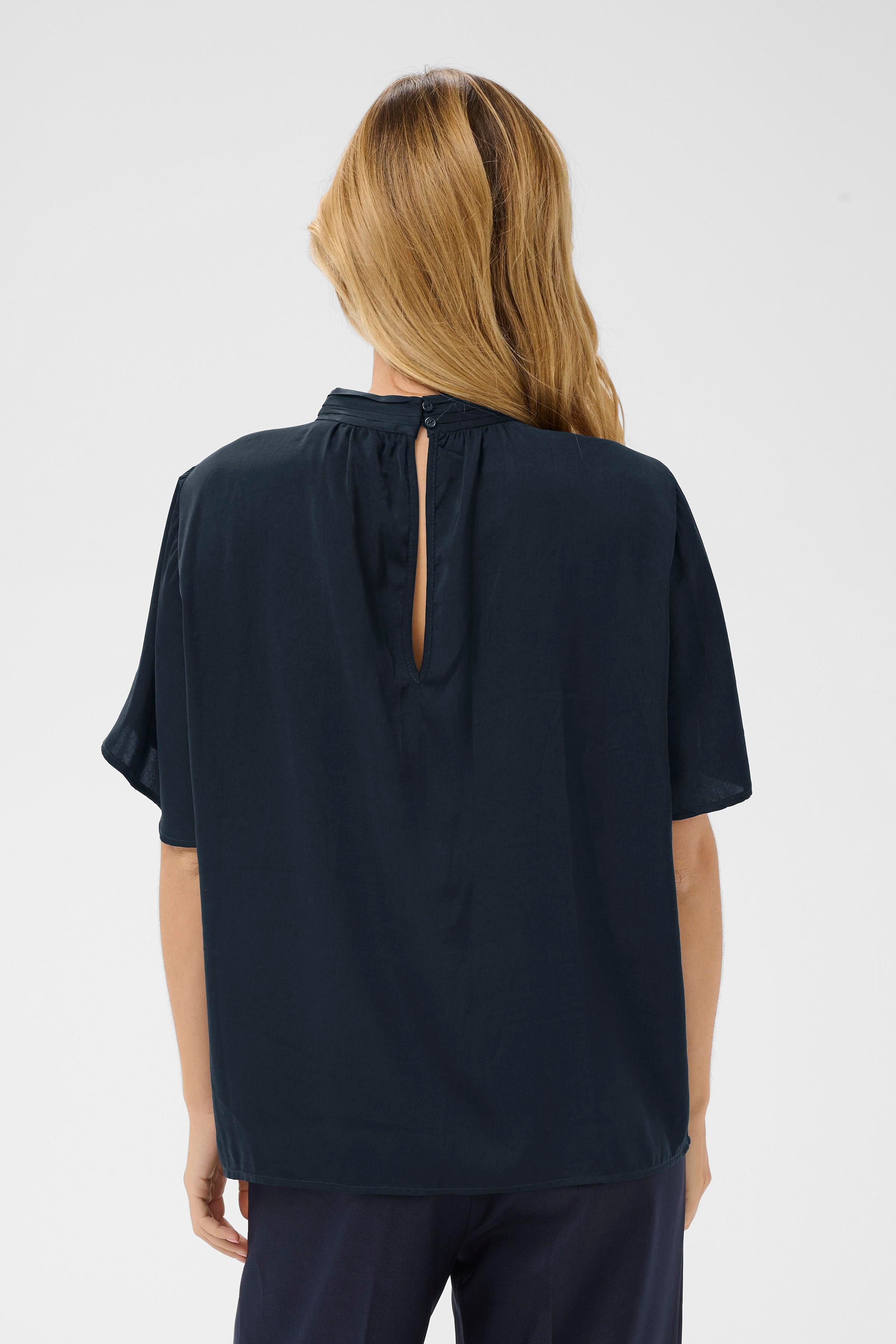 Saint Tropez Kurzarmbluse AileenSZ Flared Blouse Kunstfaser, Regular fit