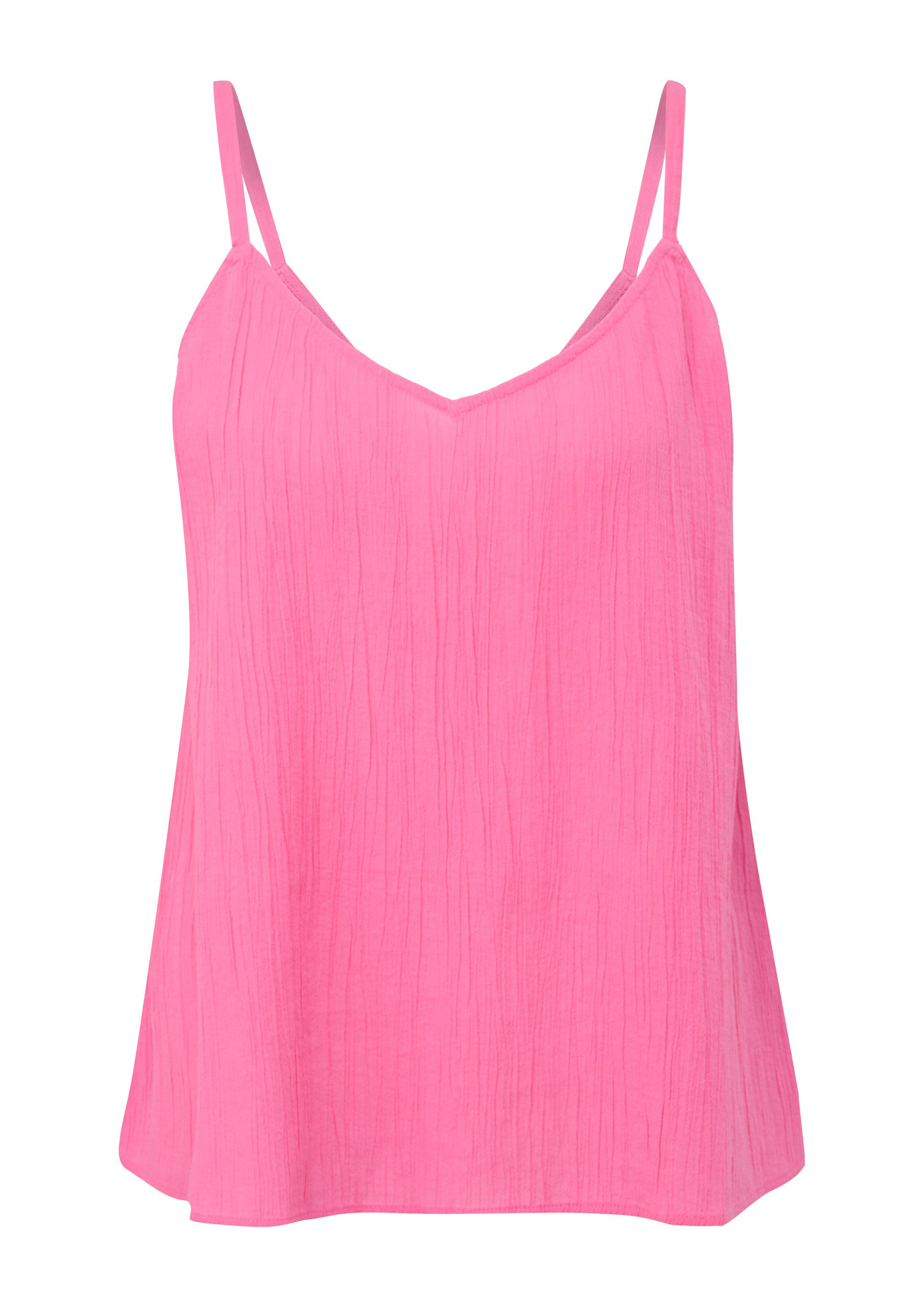 s.Oliver Blusentop Bluse Blusentop mit Crêpestruktur