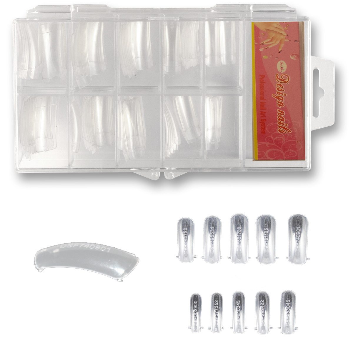 Nageldesign Zubehör 100 St. Dual System Form NT 89 - Popits Nail Tips - Tipbox