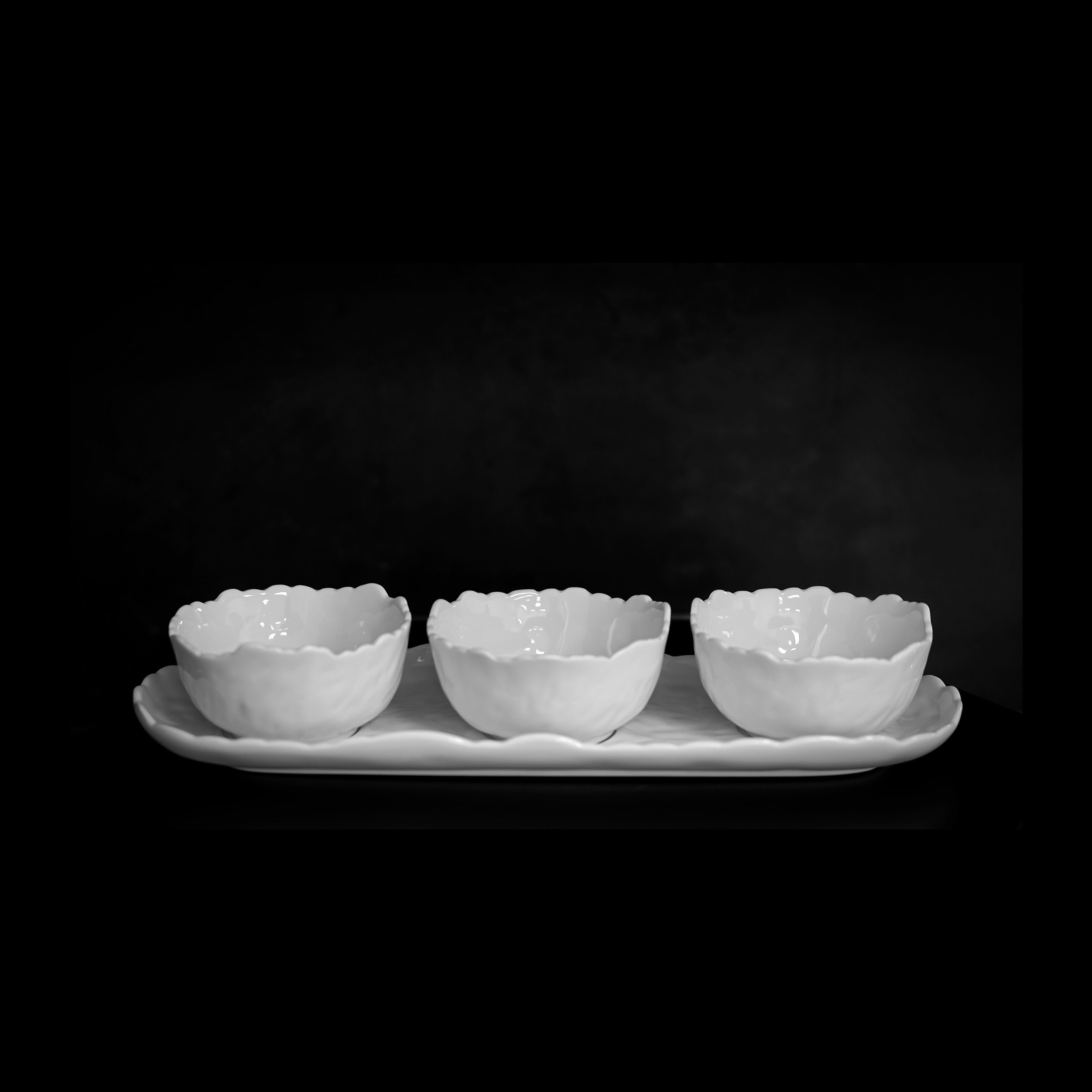 Mulex Schale Elegante Snackschalen aus hochwertigem Porzellan - 4-teilig, Porzellan, (4-tlg) – Bild 3 von 4