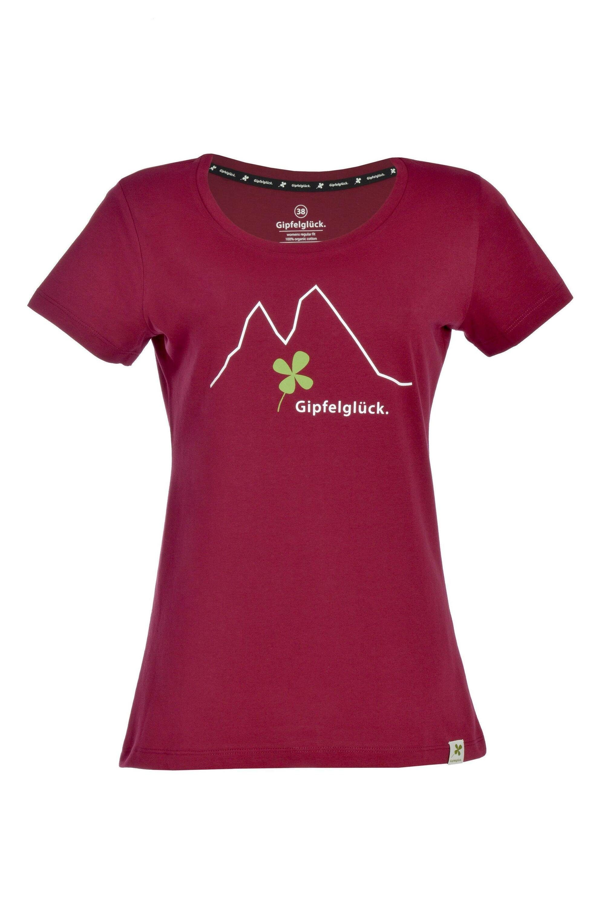 Gipfelglück T-Shirt Irene für Damen, aus Bio-Baumwolle Berry