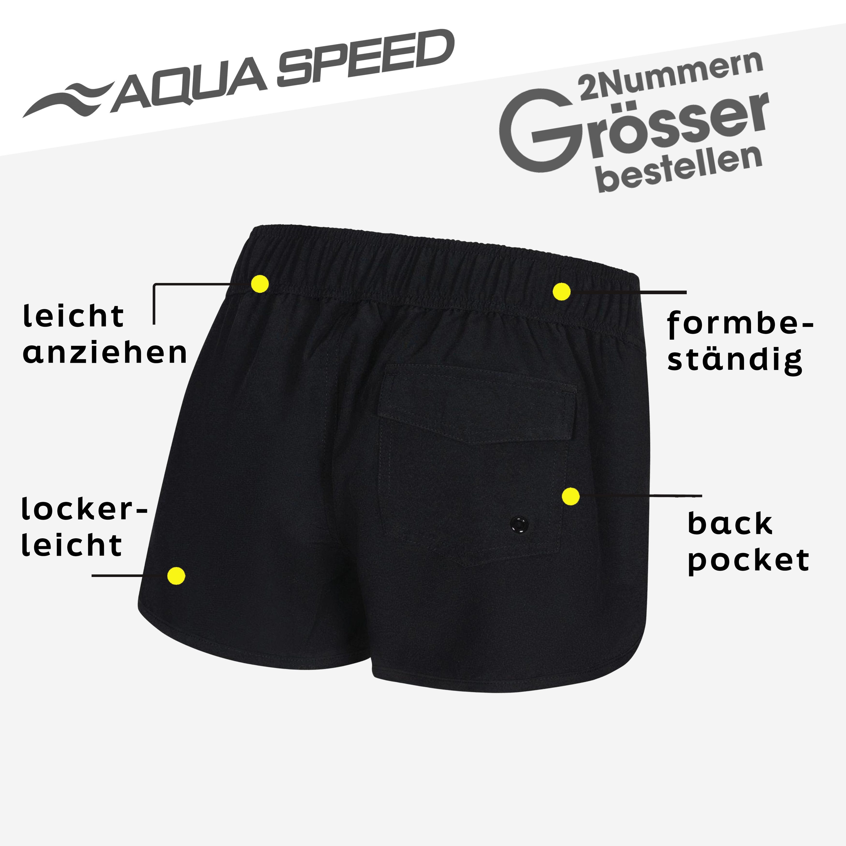 Aqua Speed Boardshorts (Boardshorts – atmungsaktiv, pflegeleicht & elastisch zugleich) Schwarz XL – flexibel, bequem & für Bewegung optimal geschnitten
