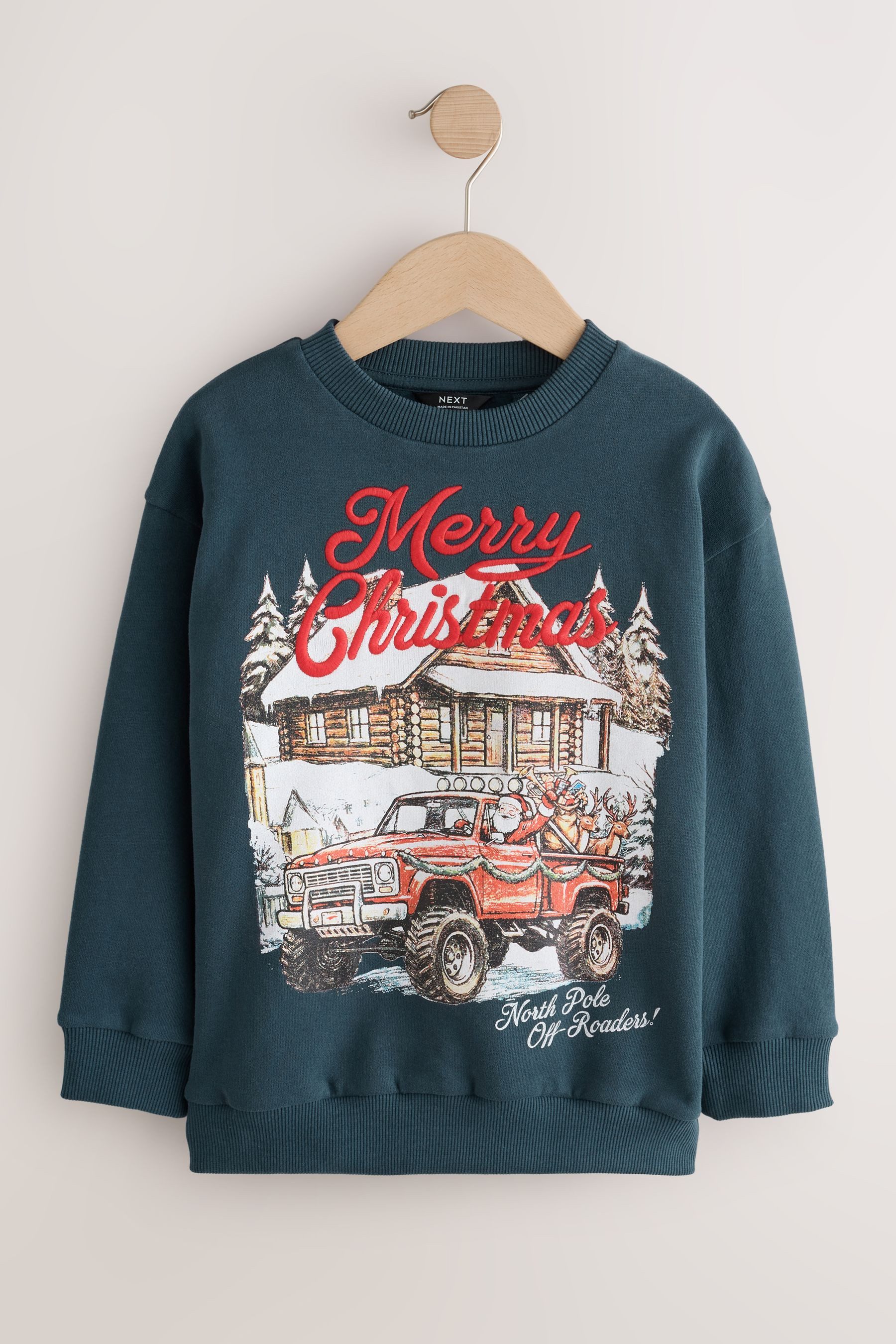 Next Sweater Weihnachtspullover mit Rundhalsausschnitt (1-tlg)