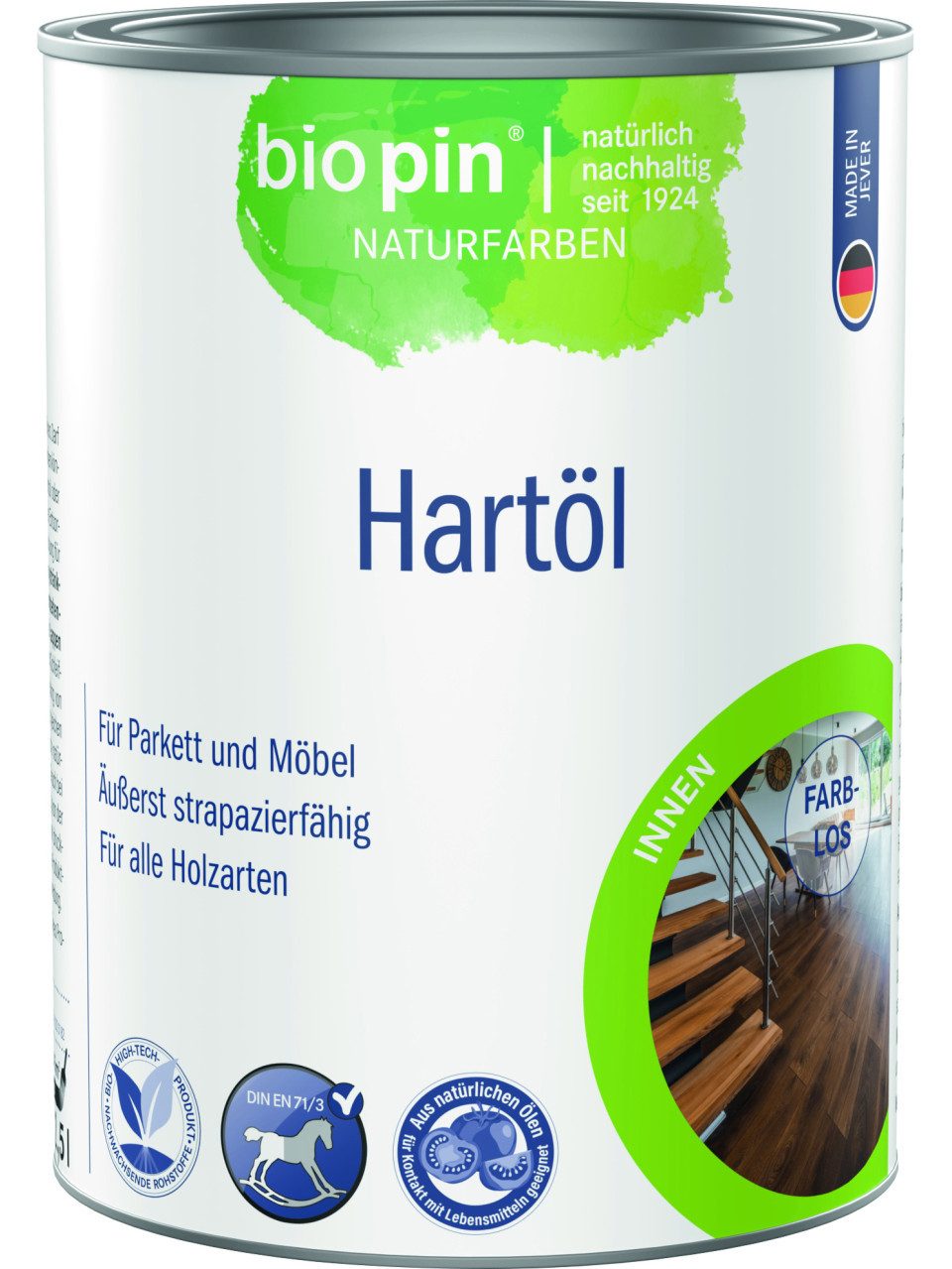 Bio Pin Teakholzöl Biopin Naturfarben Teaköl 2,5 L farblos