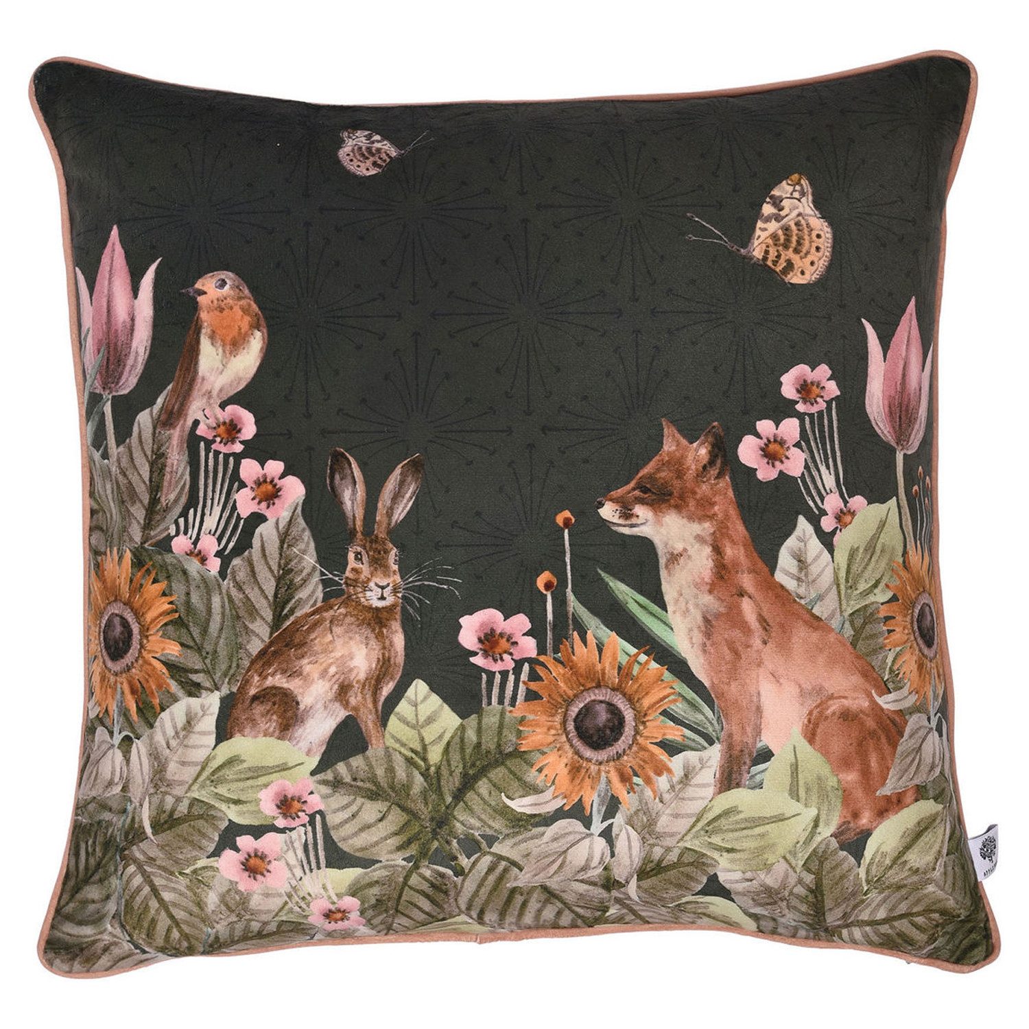 Appletree Heritage Dekokissen Foxdale, Dekokissen aus samtig weichem Stoff Kissenbezug ohne Füllung 43x43 cm