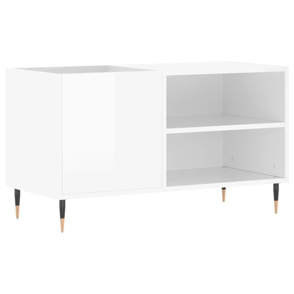 vidaXL Media-Regal Plattenschrank Hochglanz-Weiß 85x38x48 cm günstig online kaufen