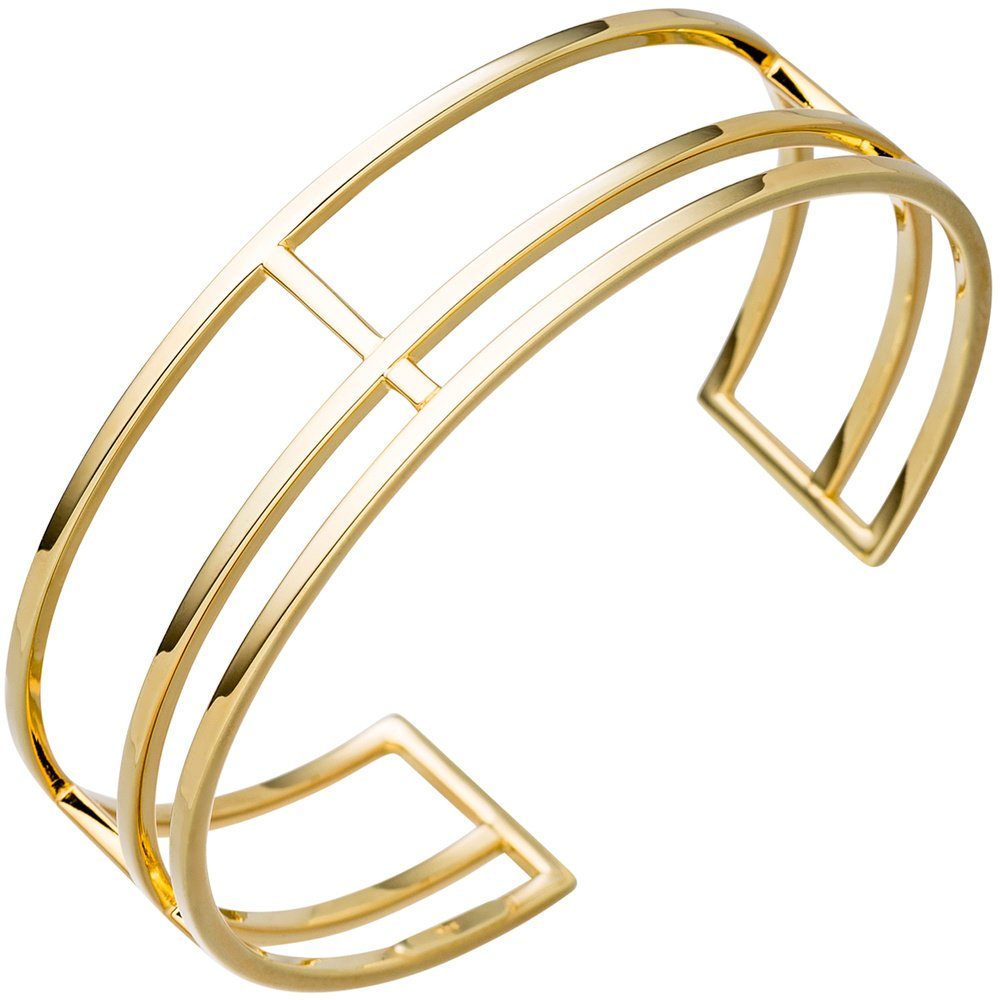 Schmuck Krone Armreif Armspange 3-reihig, 925 Silber vergoldet, Silber 925
