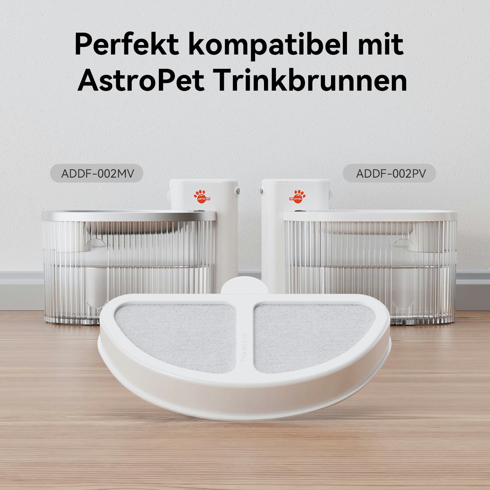 AstroPet Trinkbrunnen 2,5L, Kabelloser Katzenbrunnen, Edelstahl-Trinkschale günstig online kaufen