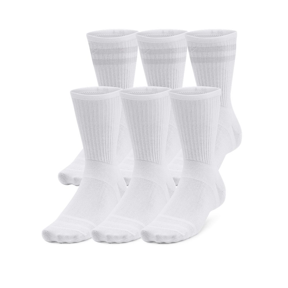 Under Armour® Tennissocken UA Essential 6pk Crew (Packung, 6-Paar) mit Logostickerei, atmungsaktiv, elastische Passform