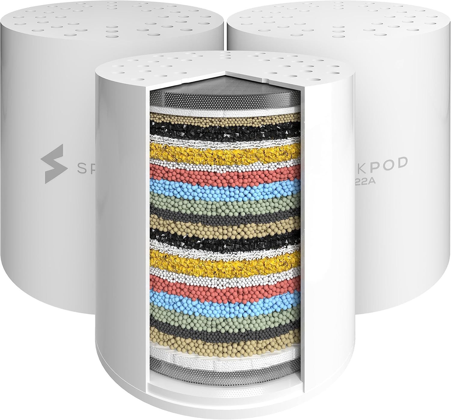 sparkpod Filter-Set Dusche Badewanne Hochleistungs-Duschfilter für Hautpflege, Zubehör für Alle Standard-Duschköpfe, ½-Zoll-Rohranschluss., Effektive Filterung für weicheres Wasser und verbesserte Hautpflege.