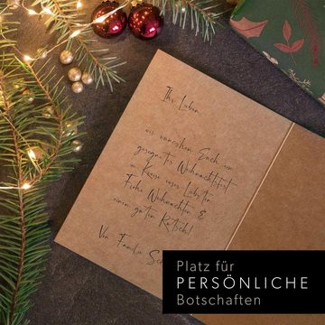 bigdaygraphix Weihnachtskarte 20 Weihnachtskarten inkl. Umschlage, Made in Germany
