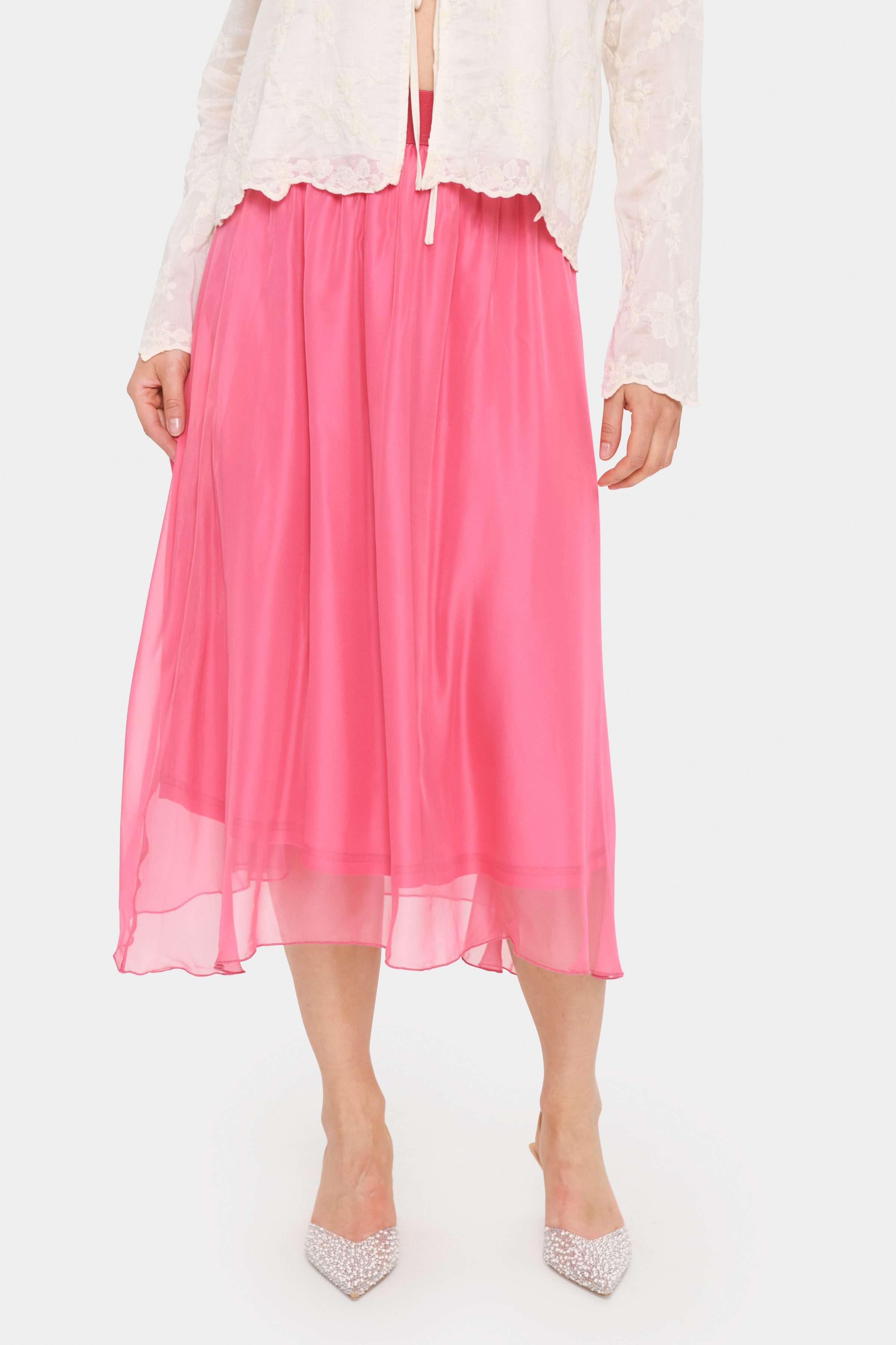 Saint Tropez Midirock CoralSZ Skirt aus Chiffon günstig online kaufen