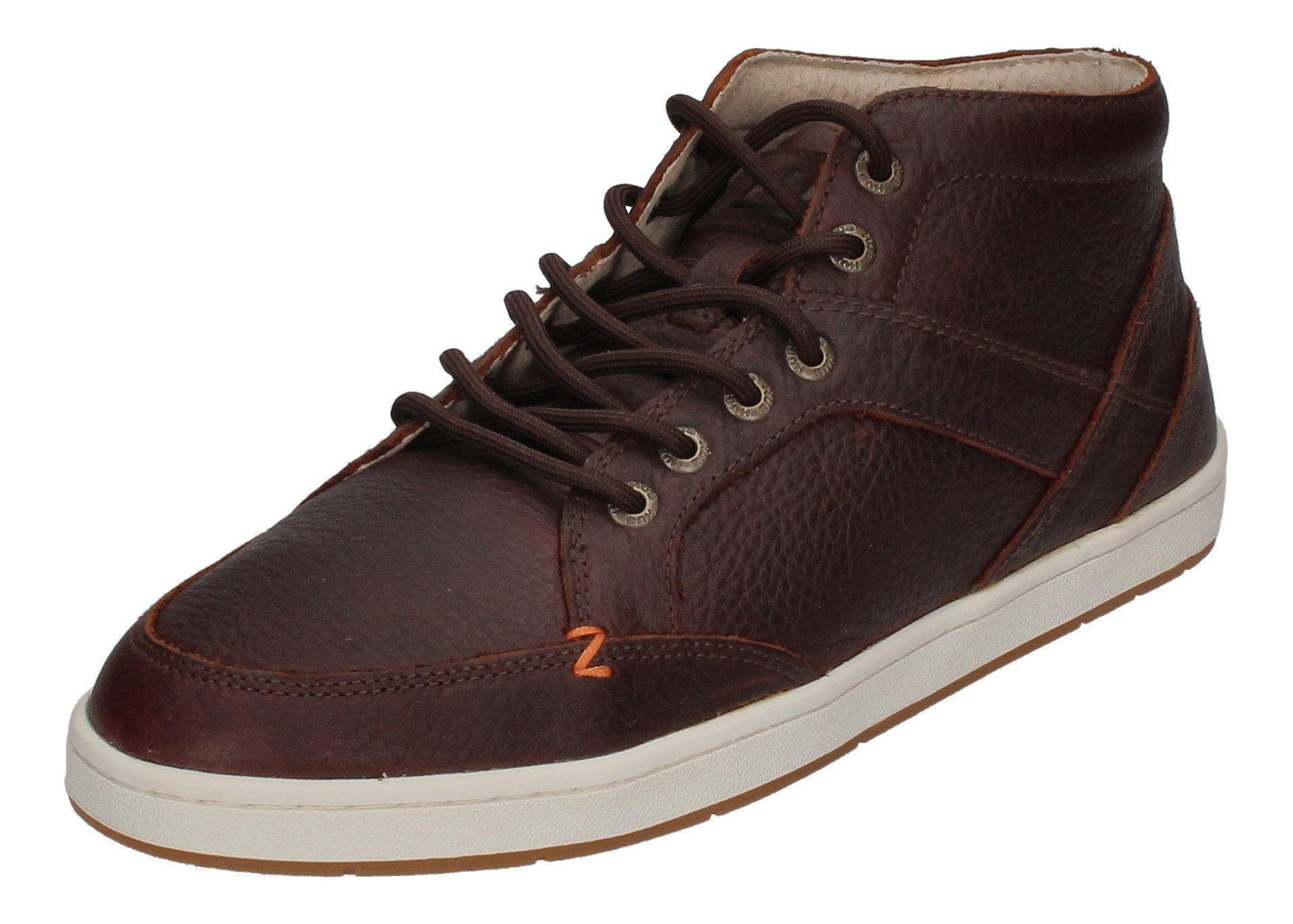 HUB Kingston Sneaker Dark brown Off White Dark Gum