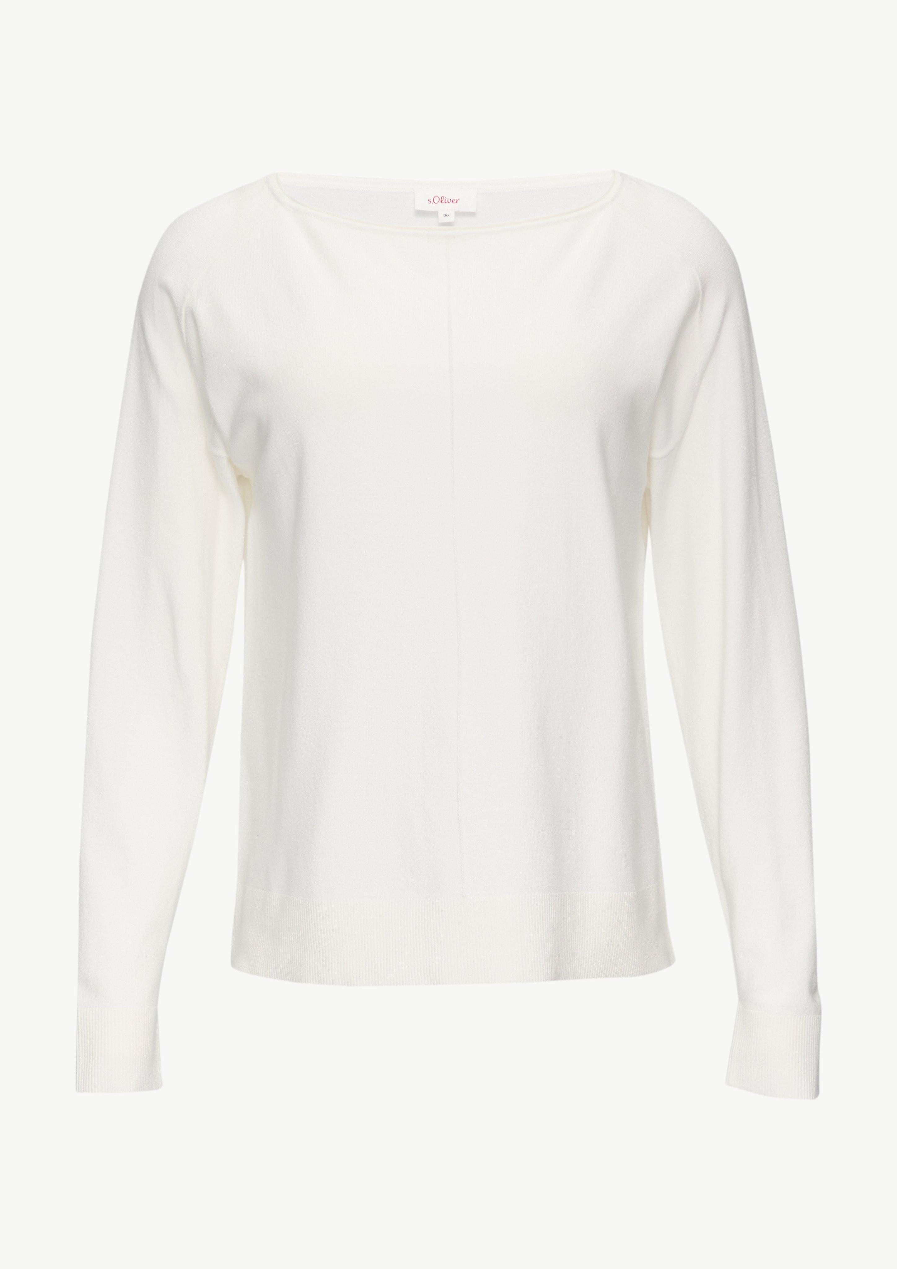 s.Oliver Strickpullover Strickpullover mit U-Boot-Ausschnitt aus günstig online kaufen