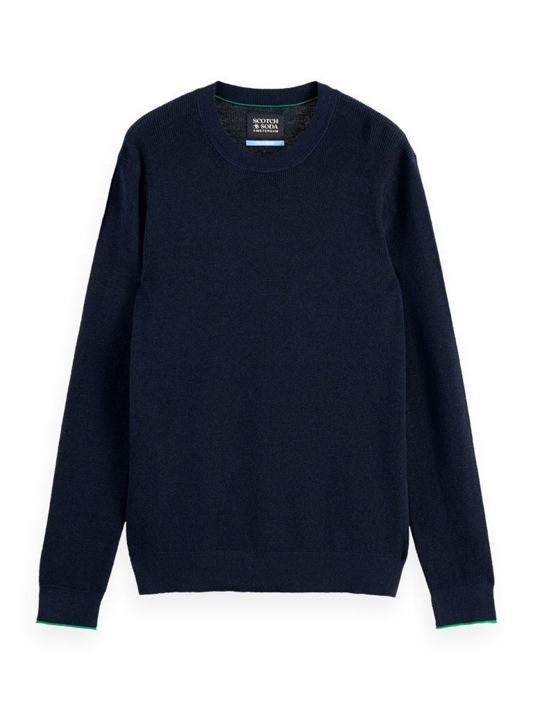 Scotch & Soda Rundhalspullover Linnen blend