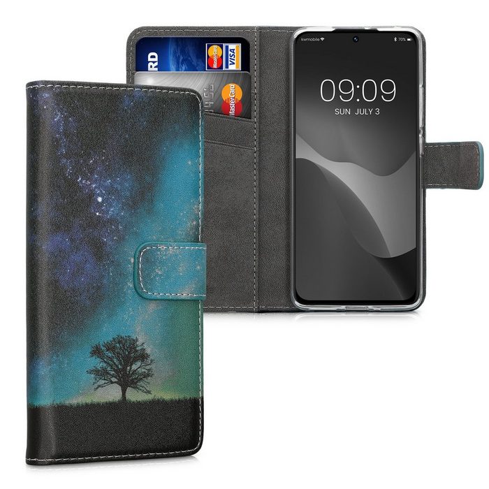 kwmobile Handyhülle Wallet Case für Xiaomi 12 / 12X Hülle mit Ständer Kartenfächer - Handyhülle