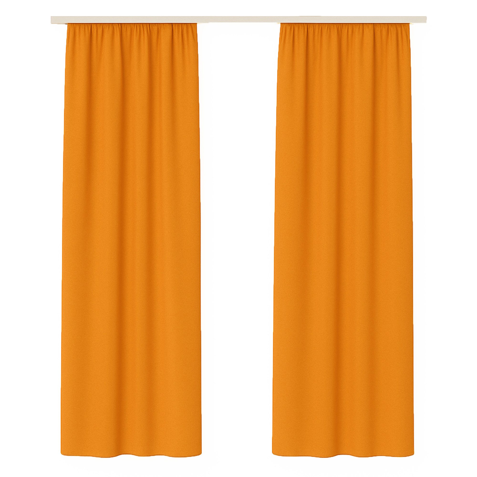 Bestlivings Gardine "Ellen" mit Universalband (2 St), Kräuselband, blickdicht, in moderner Satin-Optik, einfarbig, modern, waschbar bei 30°C