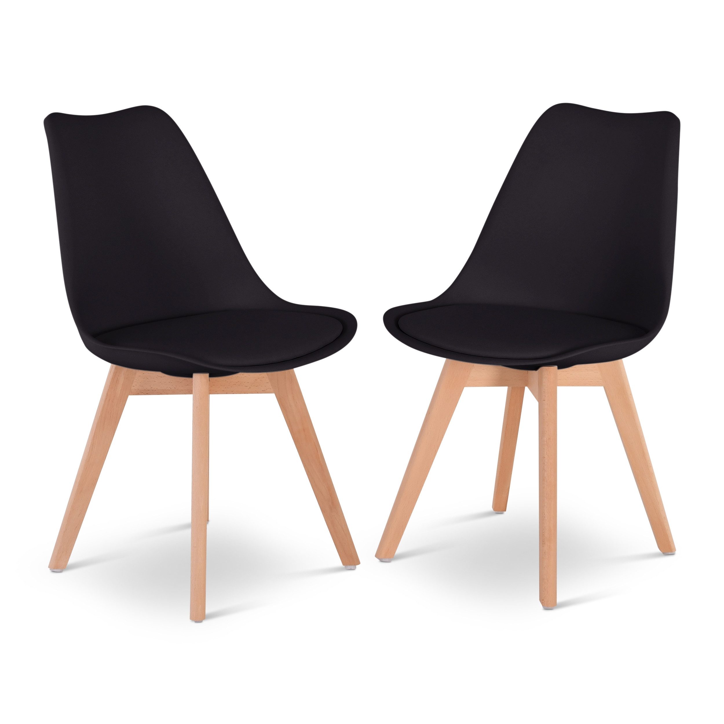 Esszimmerstuhl Küchenstuhl im Retro-Design, gepolstert, Nilo