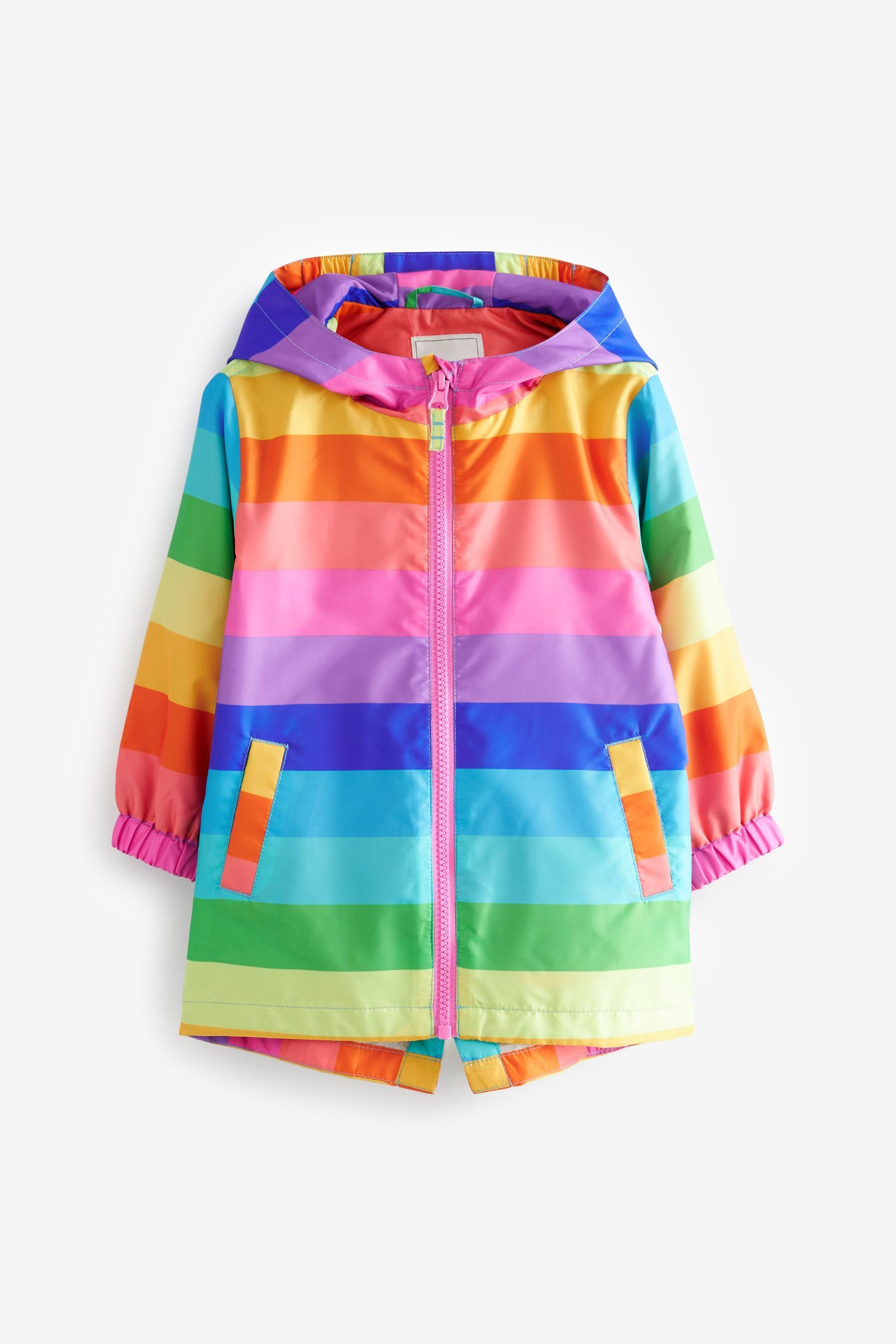 Next Regenjacke Spritzwasserabweisende Rainbow (1-St) Print Multi Regenjacke mit