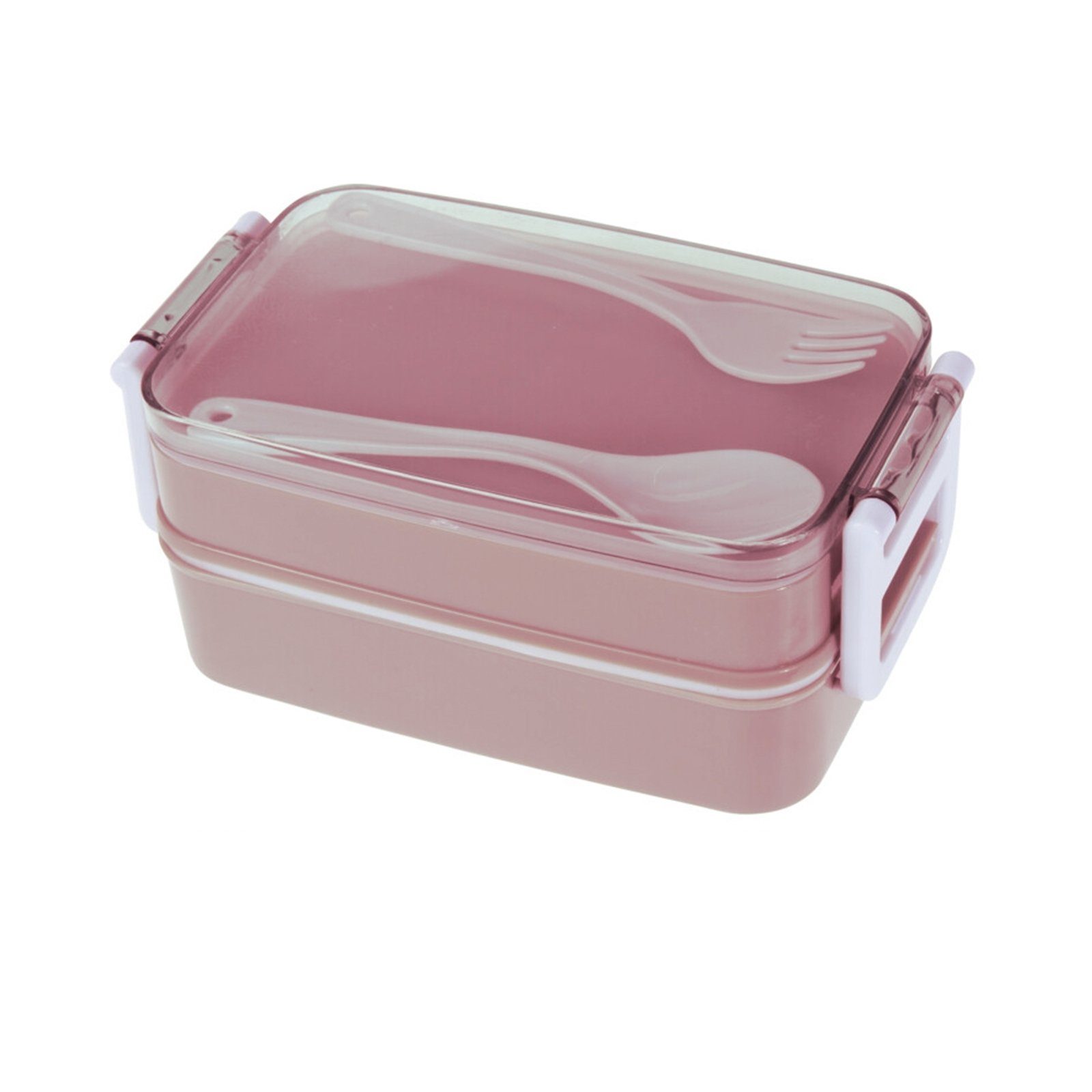 Lunchbox mit Kunststoff, Lunchbox Rosa Kunststoff Besteck Neuetischkultur
