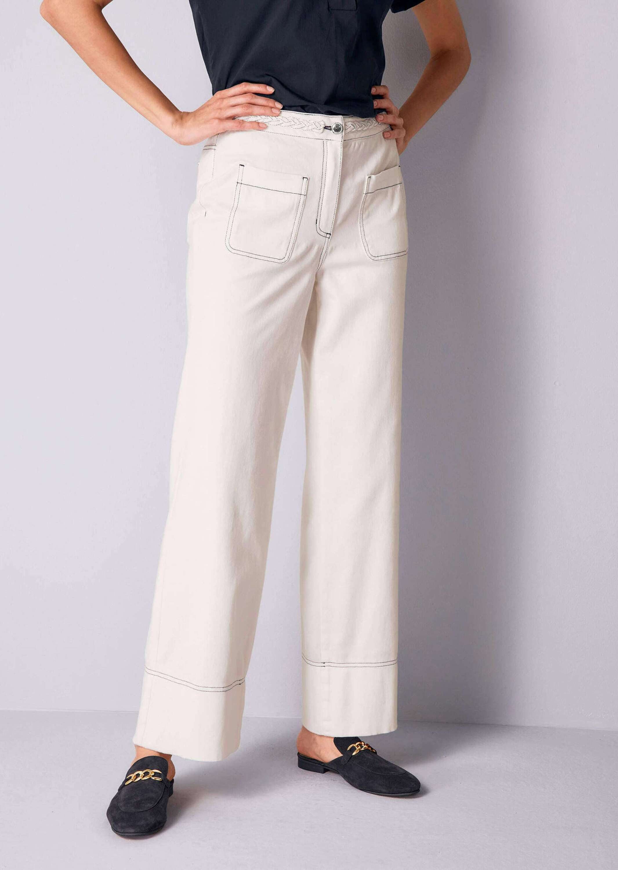 Alba Moda Gerade Jeans Jeans mit Kontrastnähten