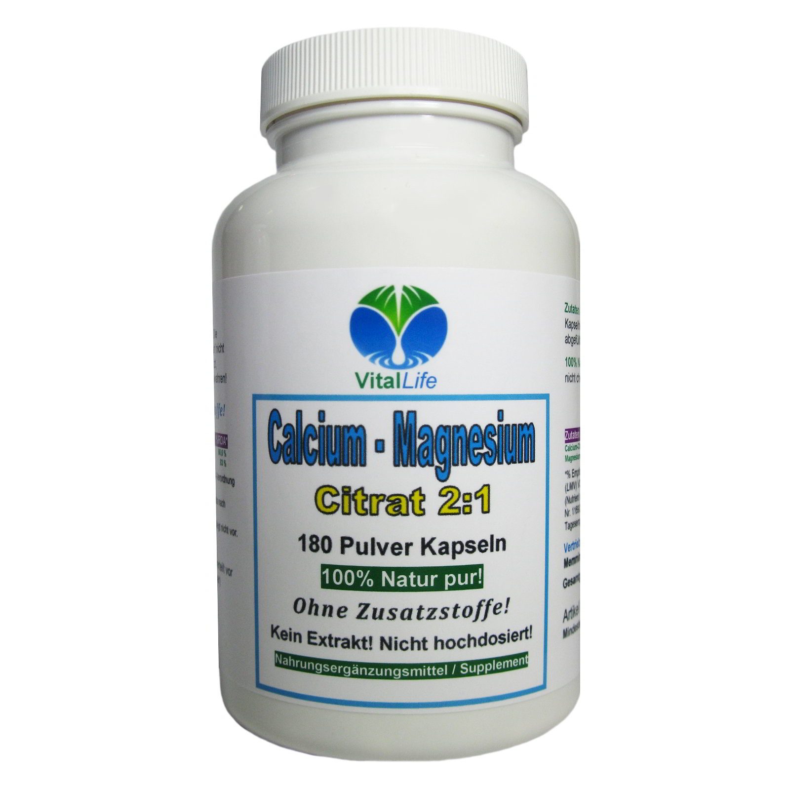 CALCIUM MAGNESIUM Citrate Komplex Calciumcitrat Magnesiumcitrat 2:1 Kapseln