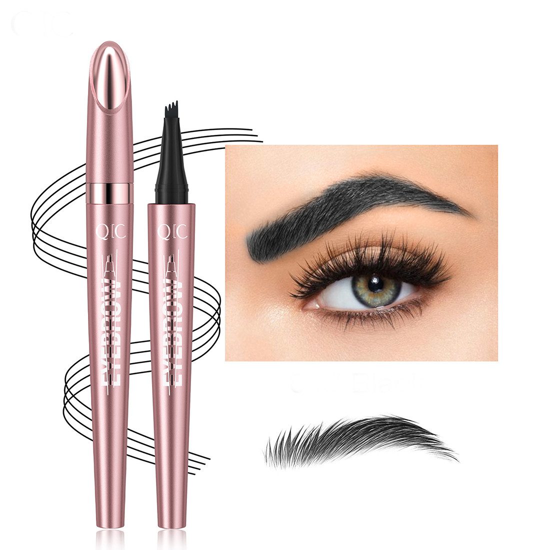 DEBAIJIA Augenbrauen-Stift Augenbrauenstift Natürlich Long Lasting Eyebrow Pencil