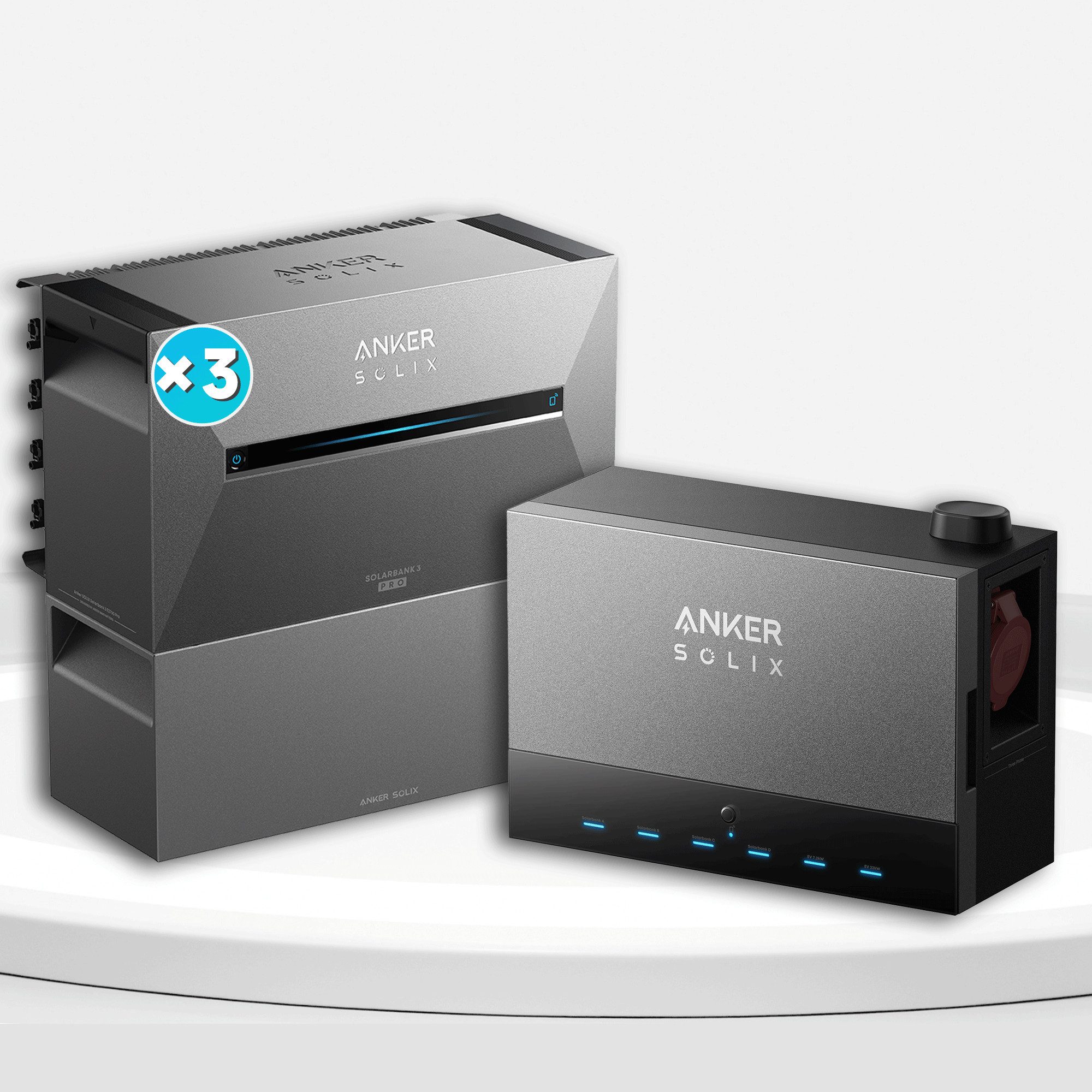 Anker Balkonkraftwerk Anker SOLIX Power Dock - Solarbank Multisystem, (mit 3x Anker Solix Solarbank 3 E2700 Pro und BP2700)