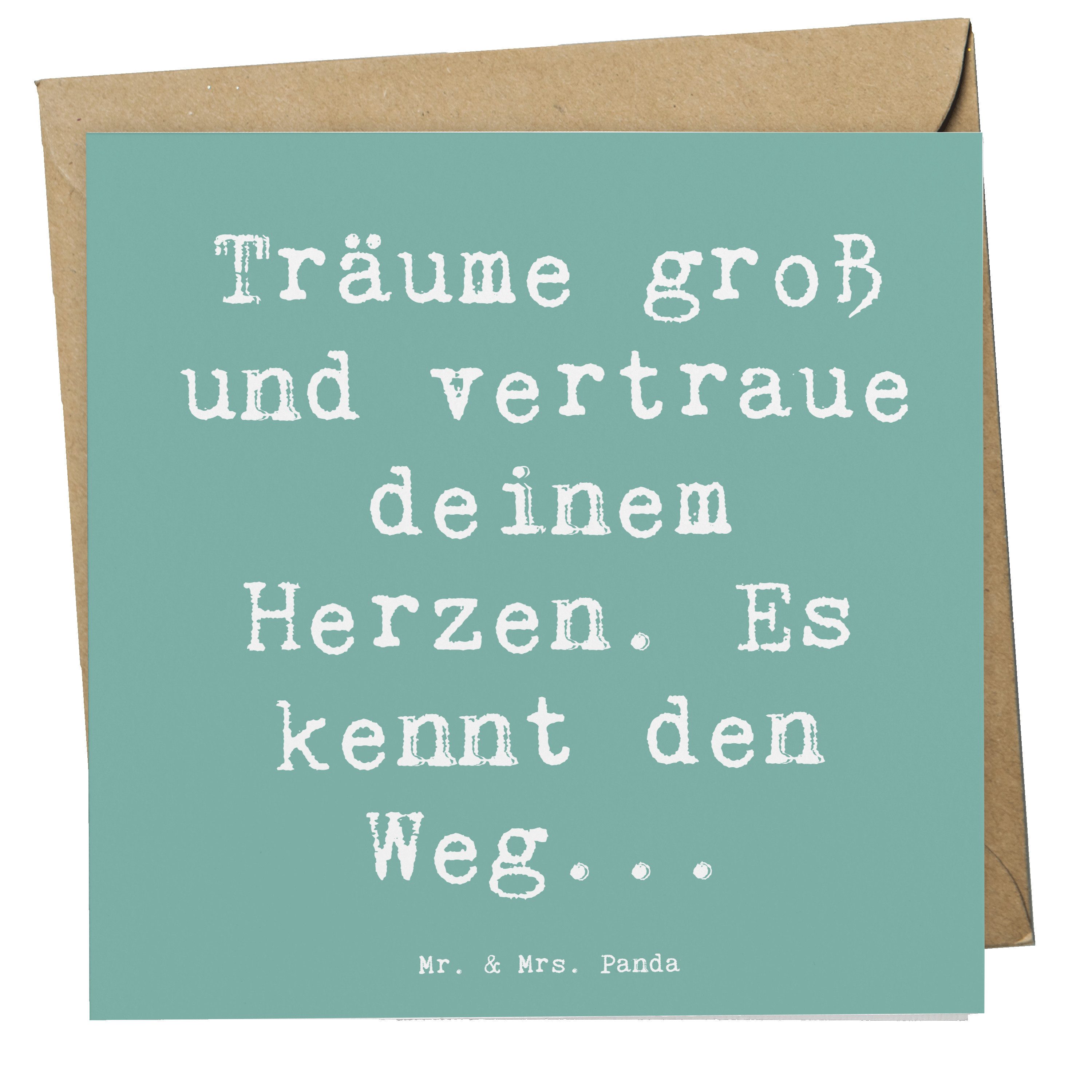 Grußkarte Herzen Vertrauen - Meeresbrise - Geschenk, vertraue deinem Herzen, Ka
